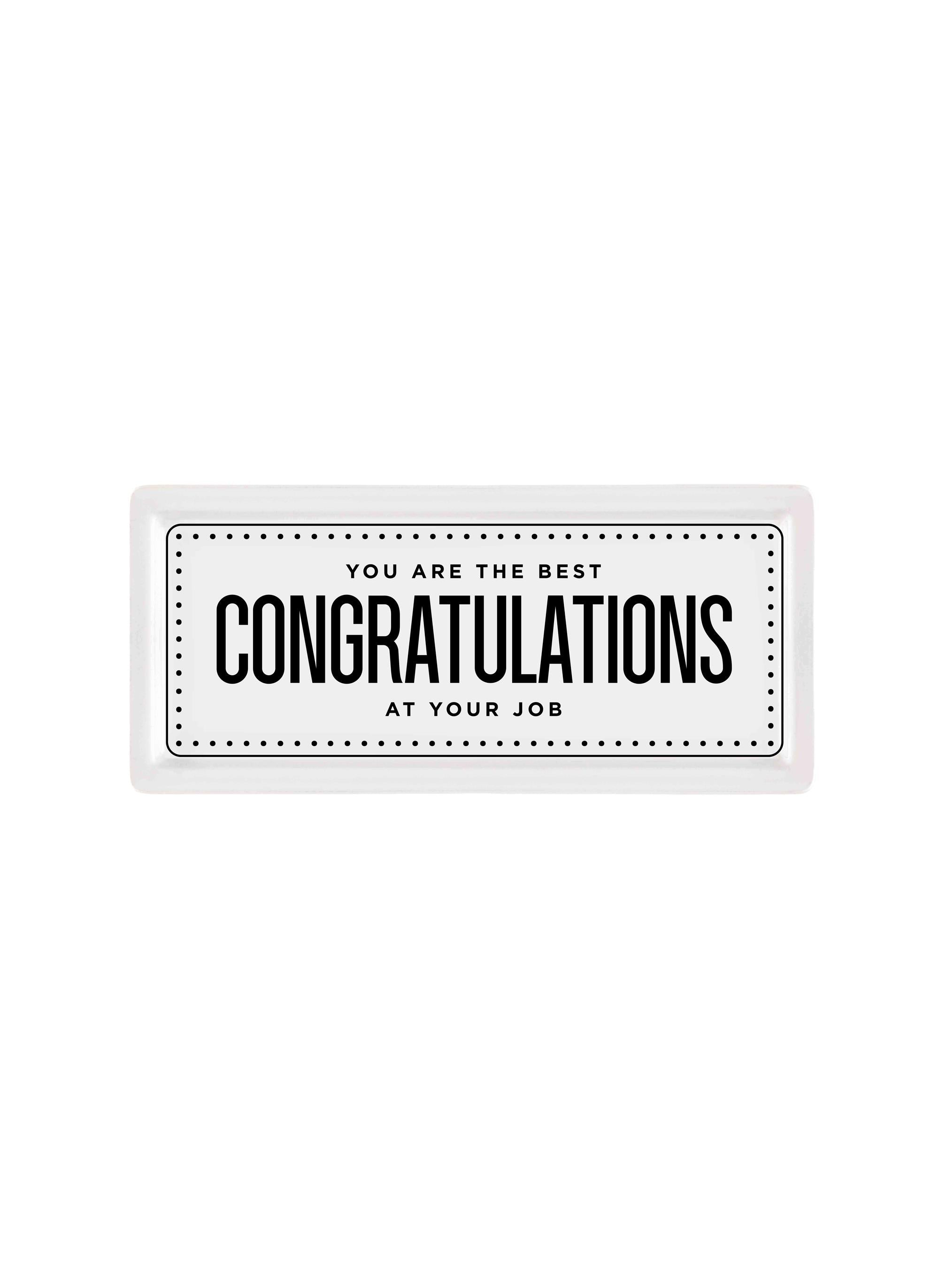 Dikdörtgen Servis Tabağı Congratulations 35X16 Cm