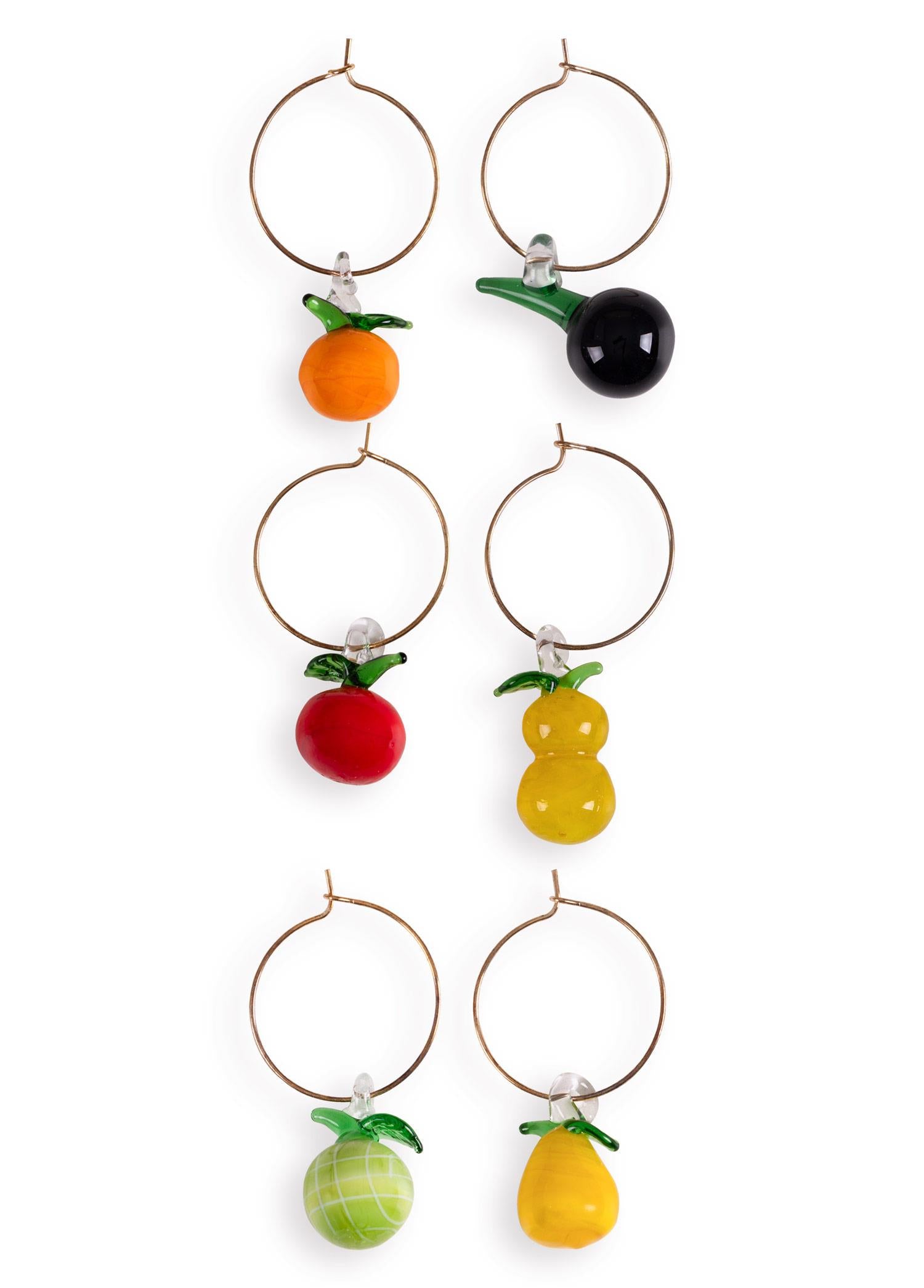 Figürlü Wine Charm Seti 6 Lı