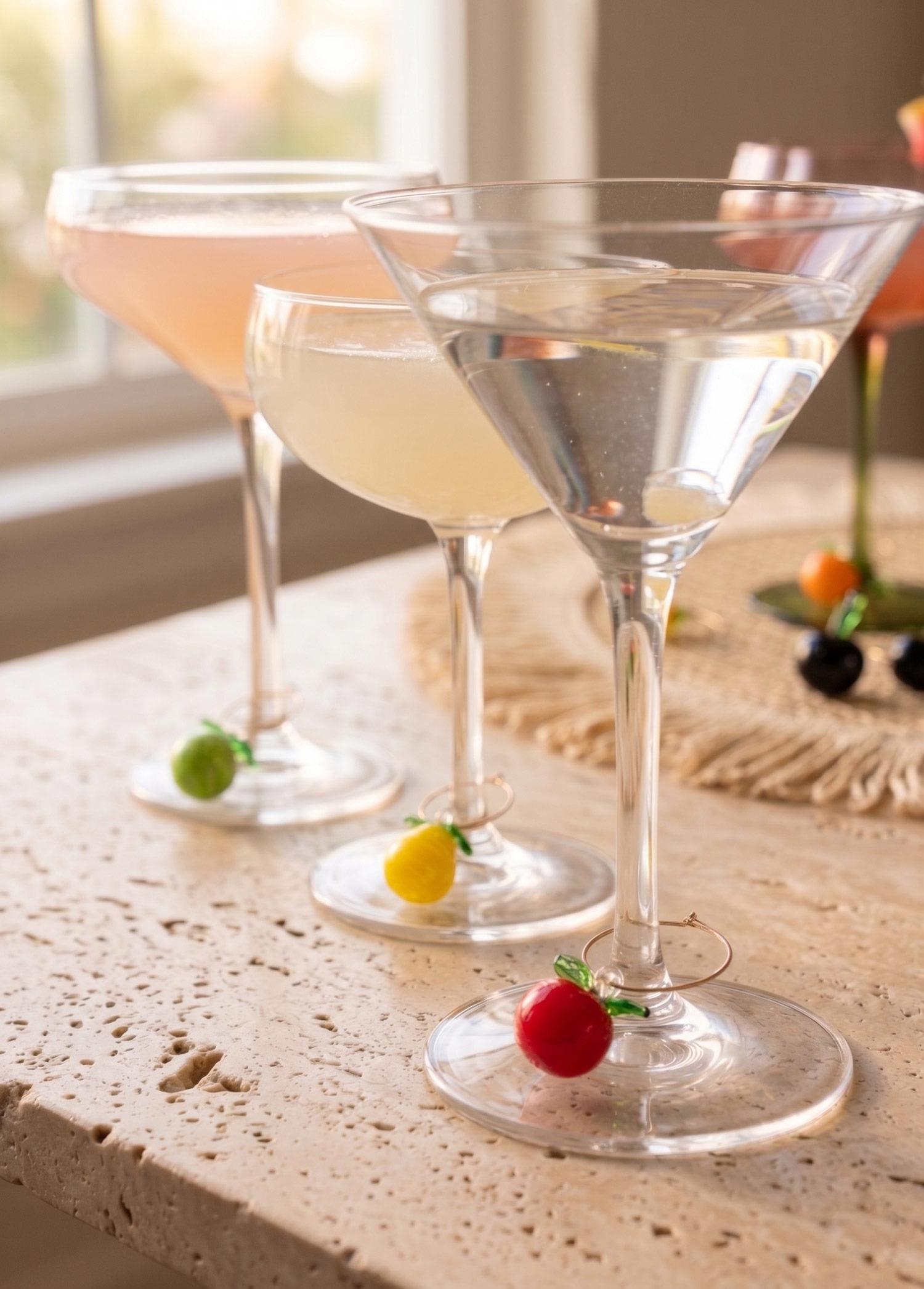 Figürlü Wine Charm Seti 6 Lı