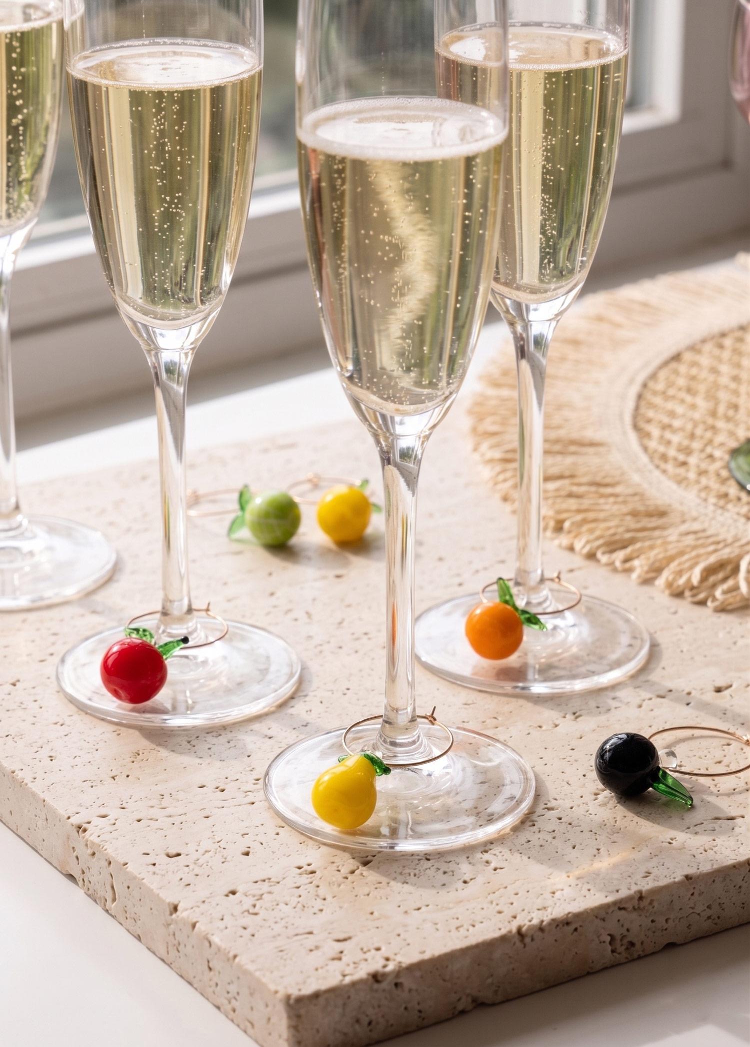 Figürlü Wine Charm Seti 6 Lı
