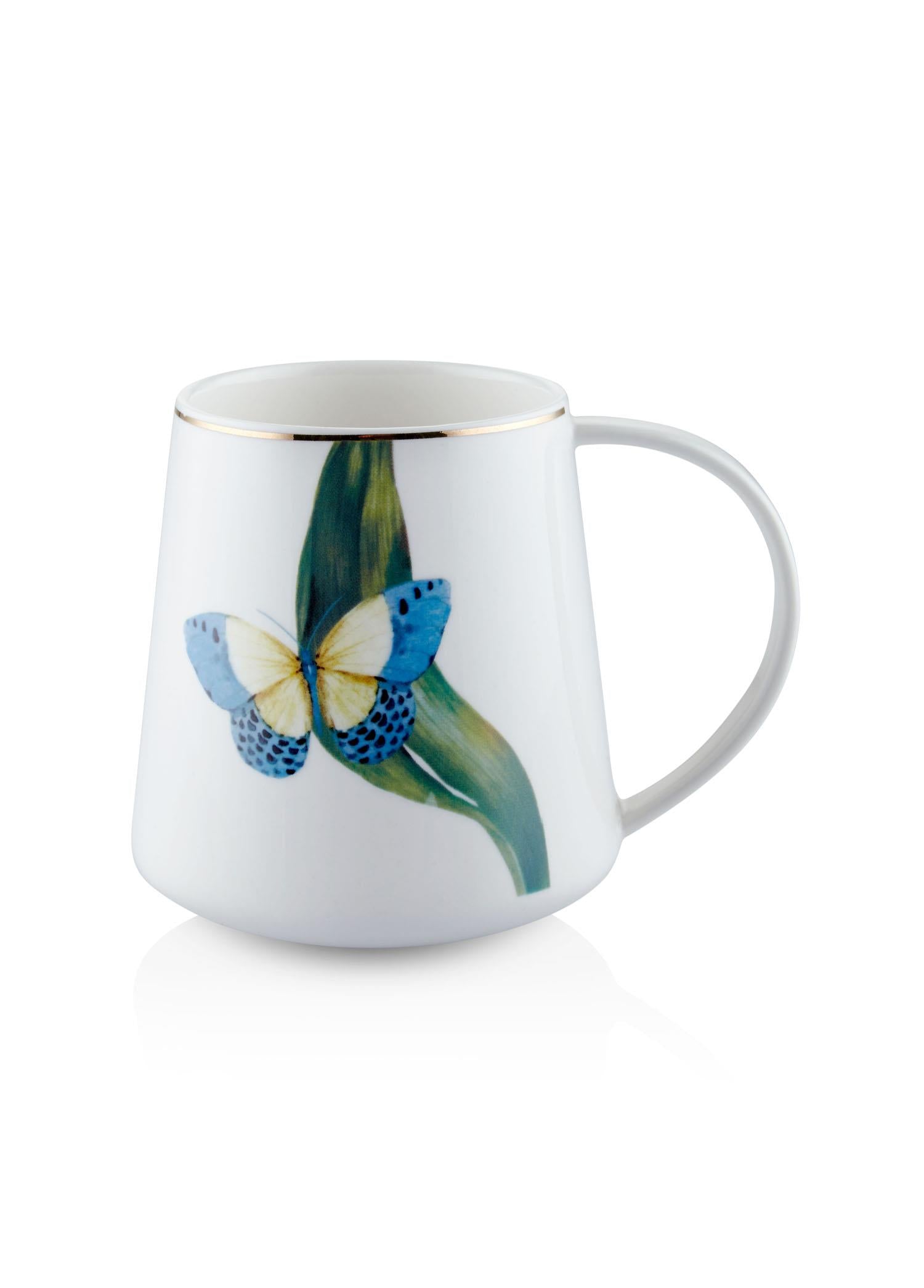 Folium Blue Porselen Kupa Kpa0262 340 Cc