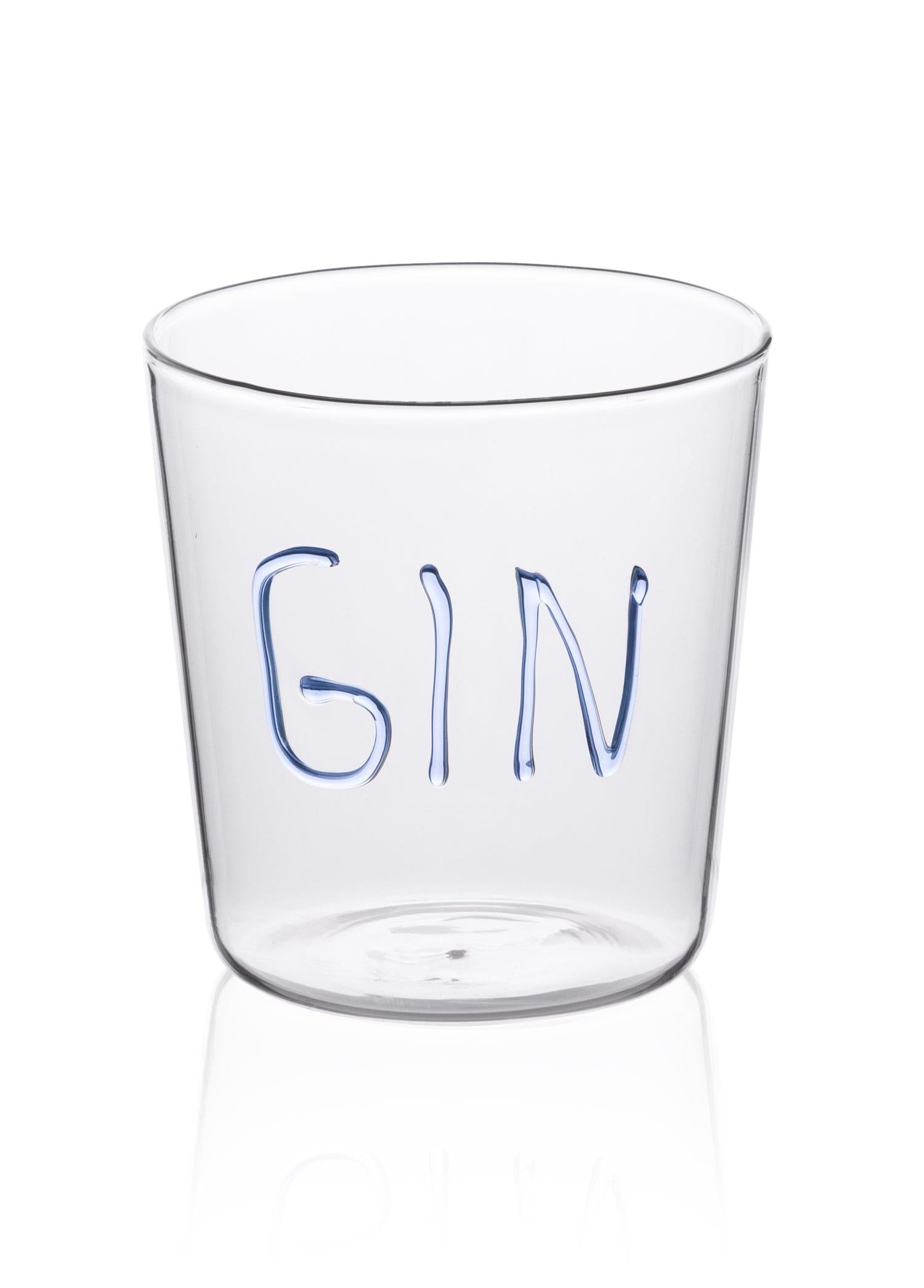 Cam Su Bardaği Mavi 320 Ml Cin