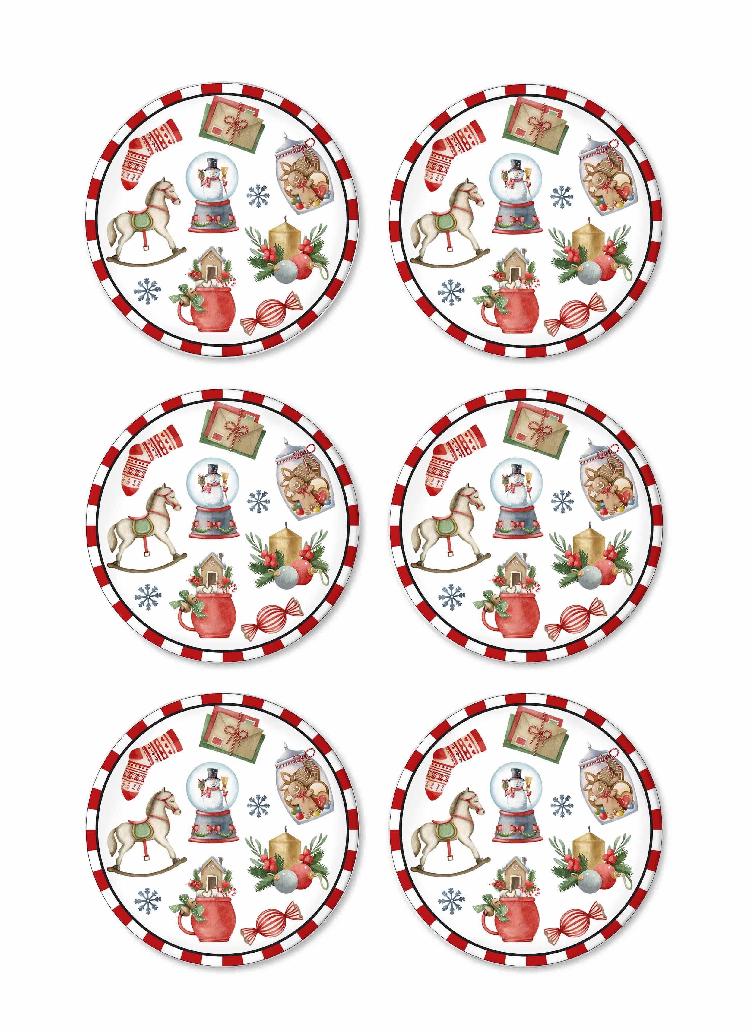 Globe Pasta Tabağı 6 Lı Set 19 Cm New028