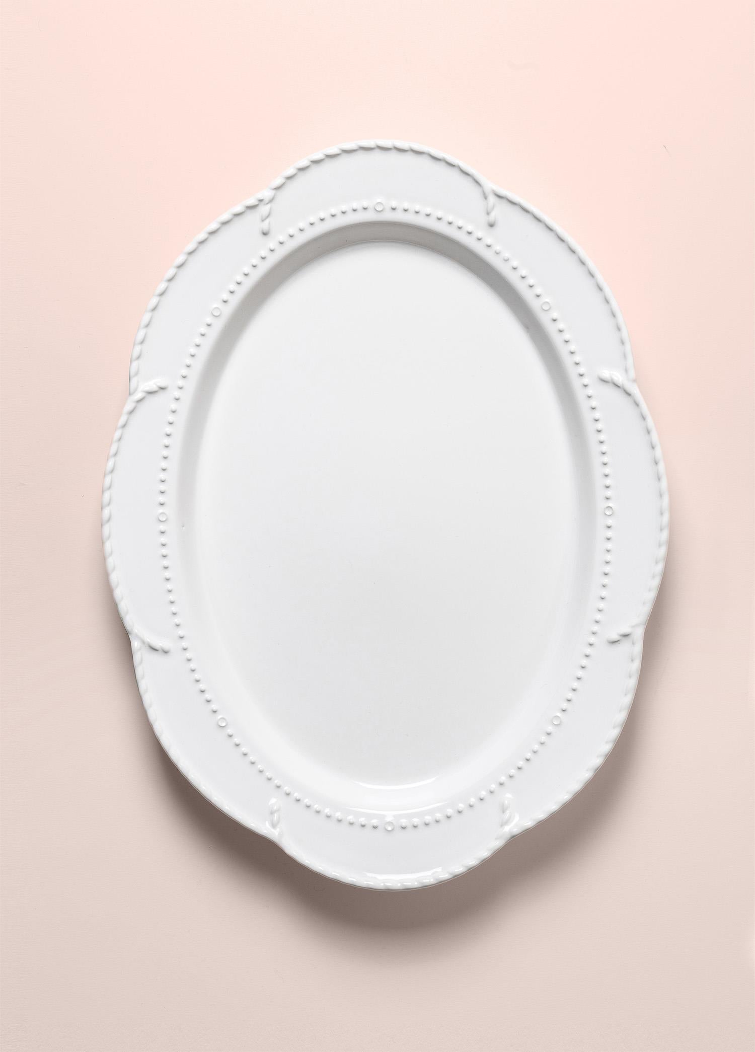 Grande Servis Tabağı Beyaz 41X31 Cm Grd0012
