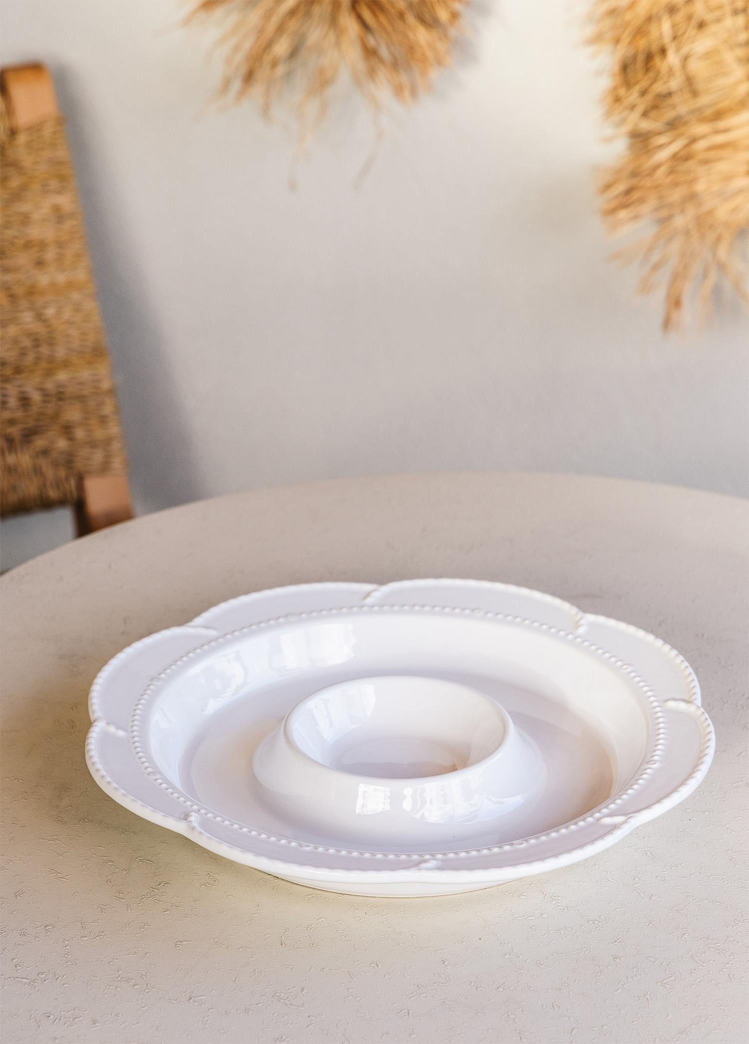 Grande Servis Tabağı Bölmeli Beyaz 39 Cm Grd0013