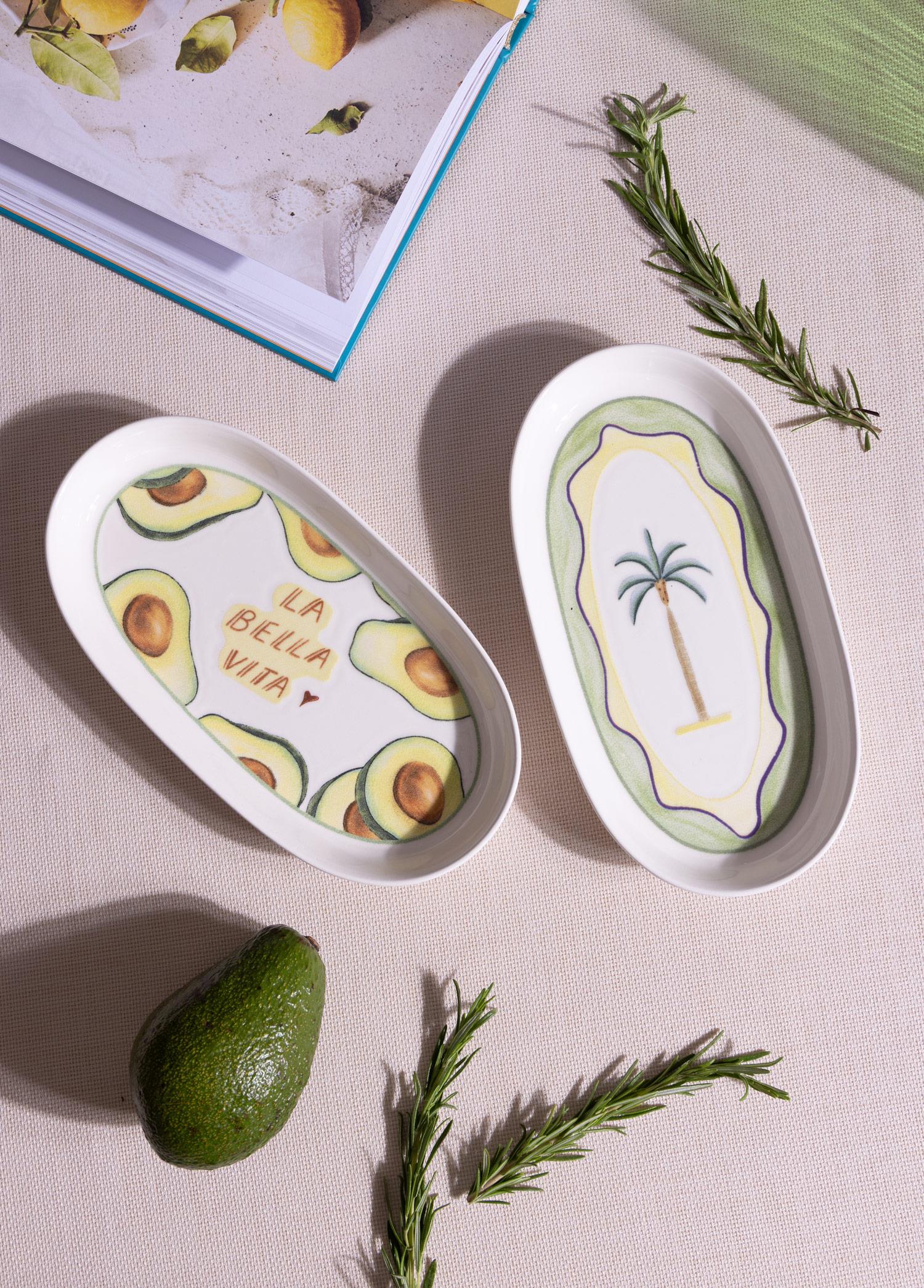 Italian Summer Oval Servis Tabağı 2Li 23 Cm