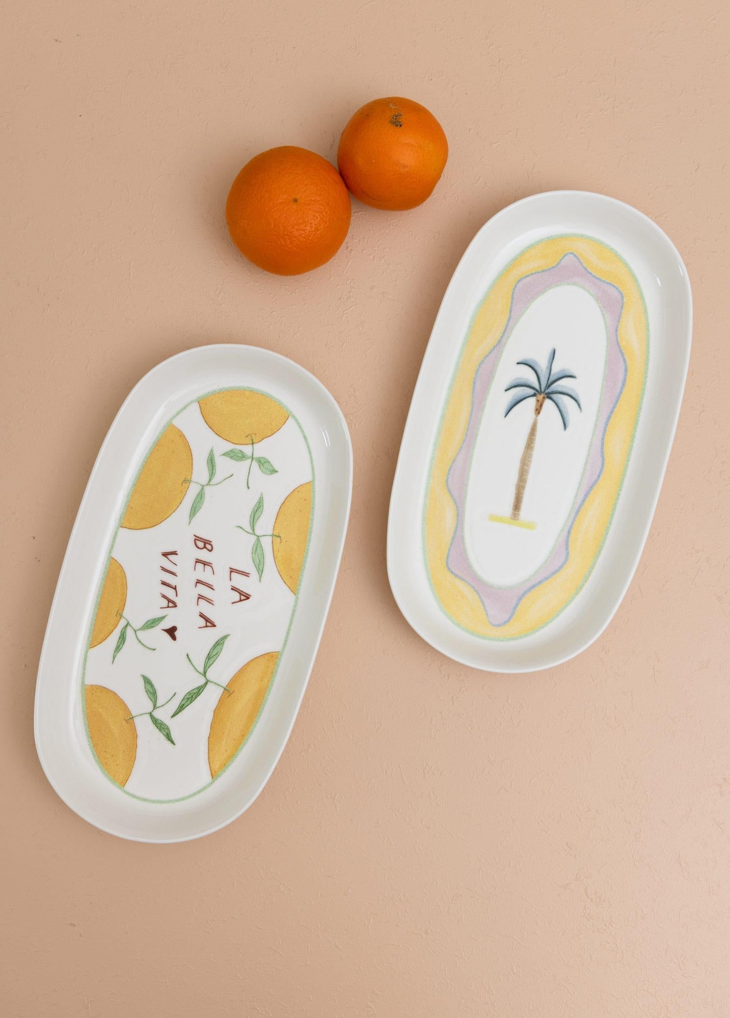 Italian Summer Oval Servis Tabağı 2Li 29 Cm