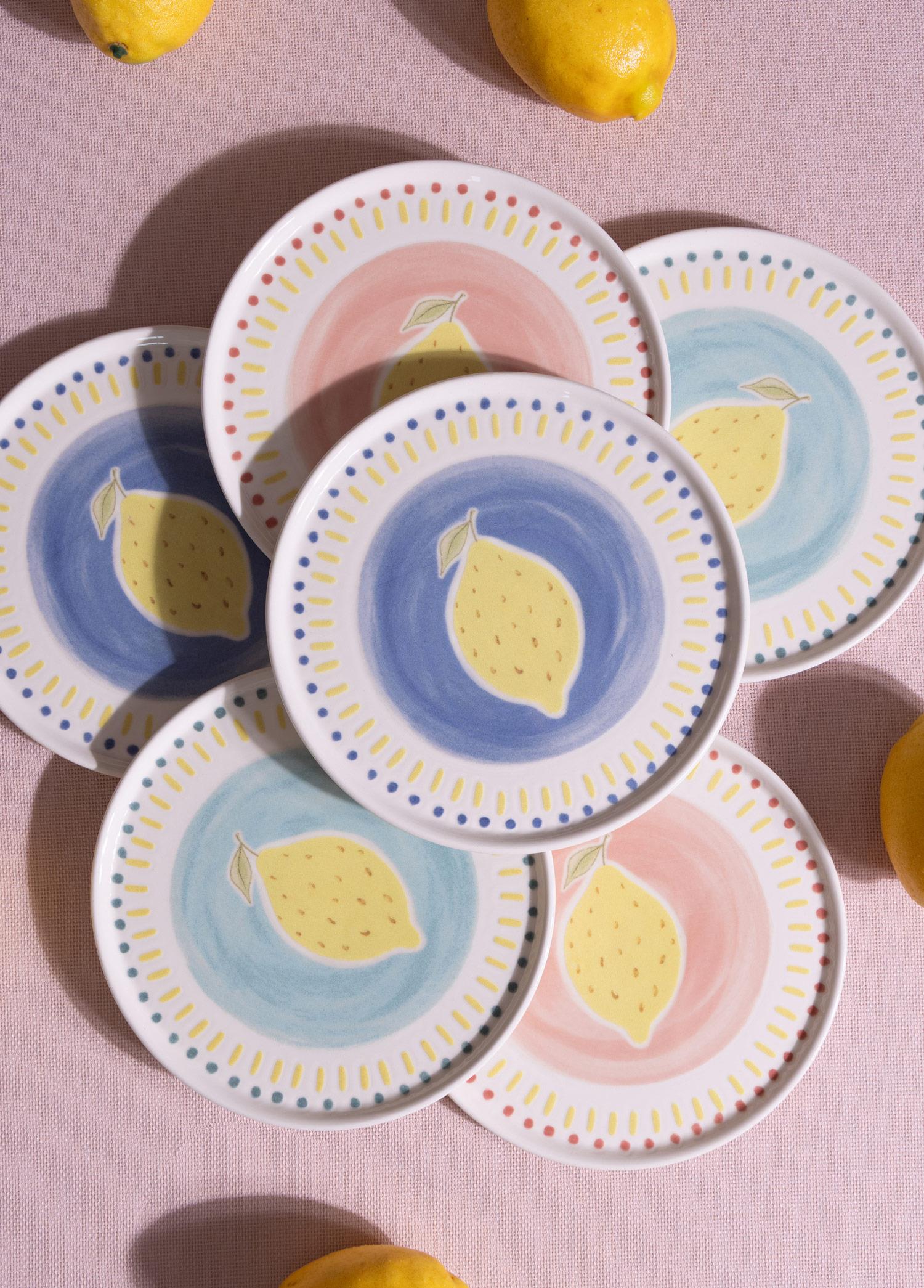Italian Summer Pasta Tabağı 6Lı Set 19 Cm
