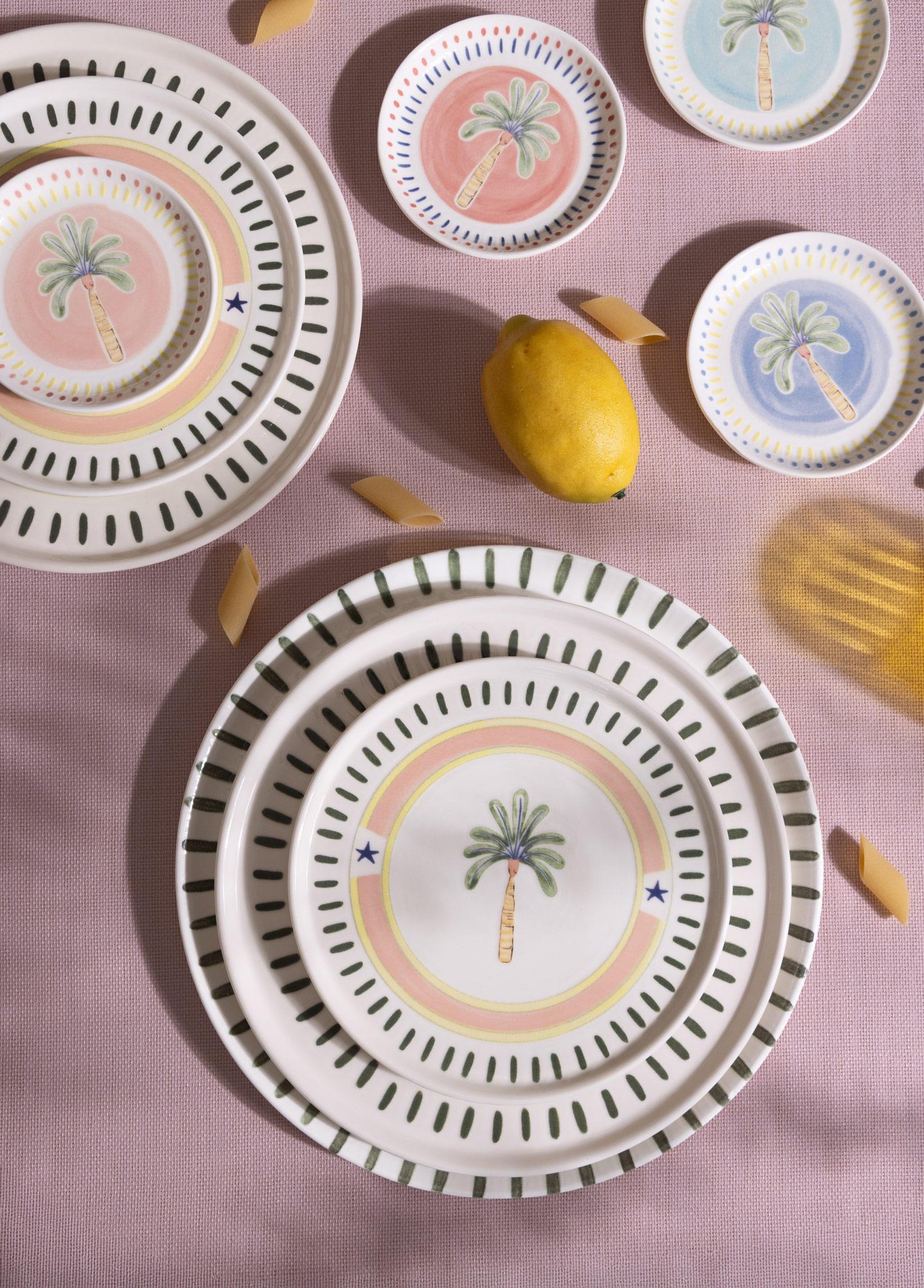Italian Summer Pasta Tabağı 6Lı Set 19 Cm