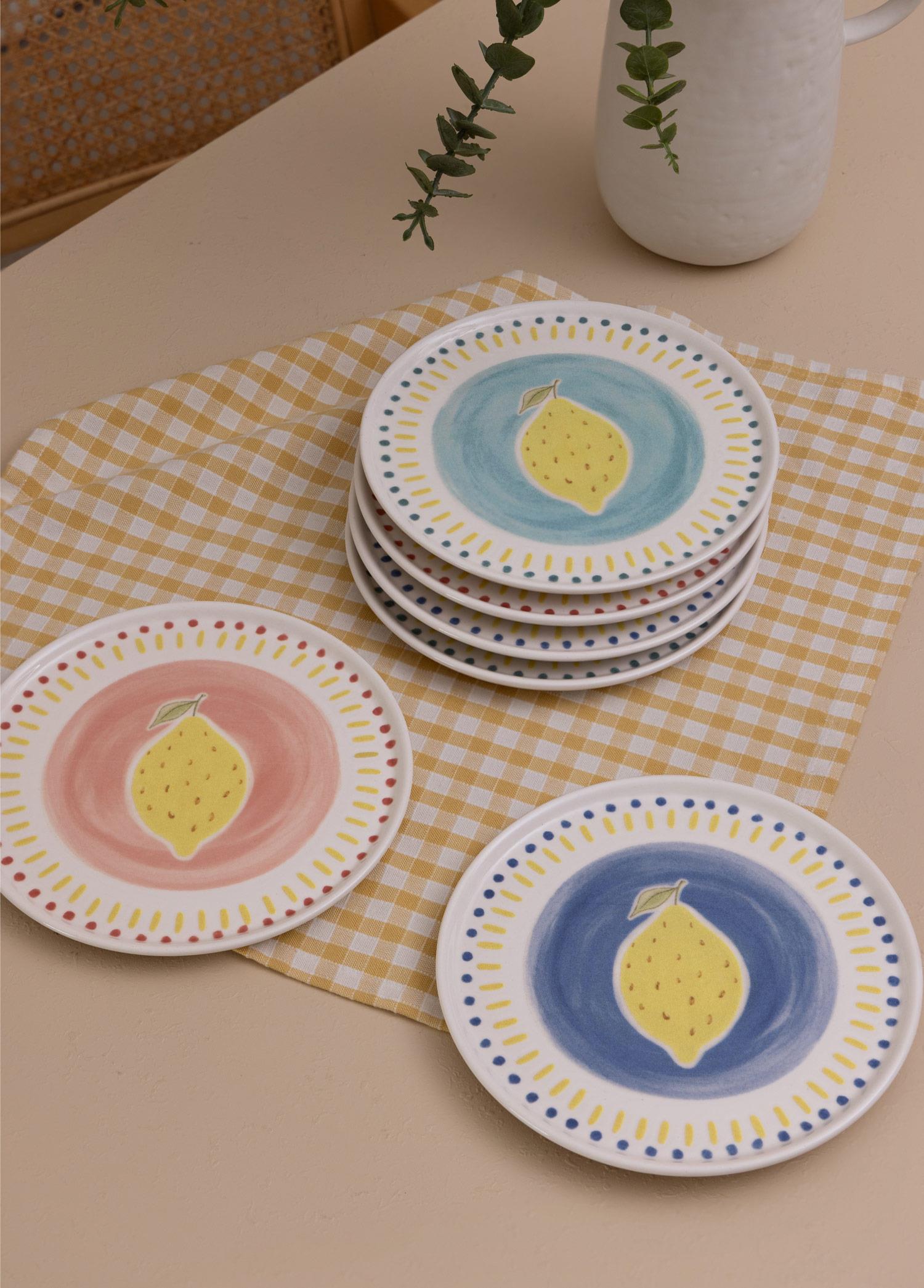 Italian Summer Pasta Tabağı 6Lı Set 19 Cm