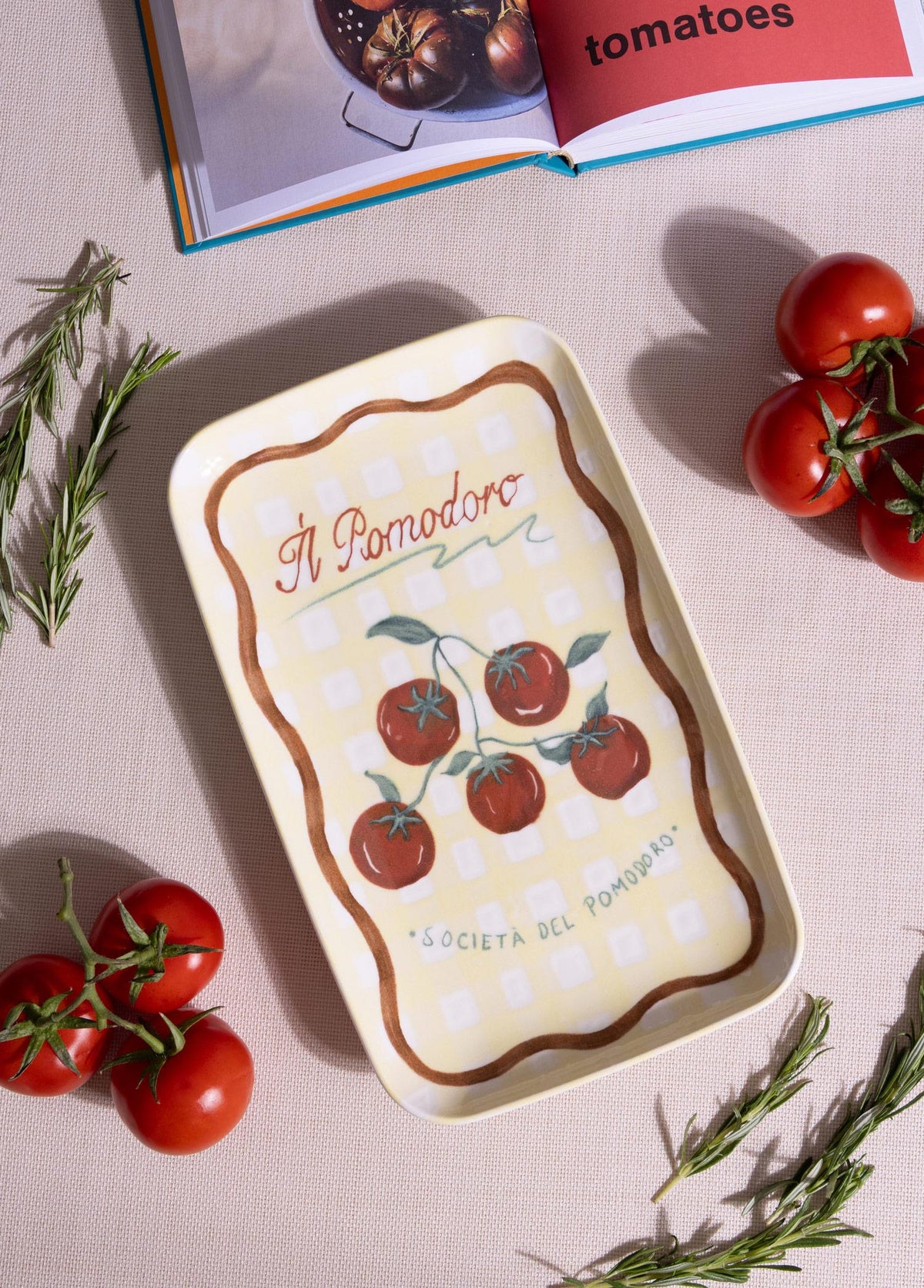 Italian Summer Dikdörtgen Servis Tabağı 31X20 Cm