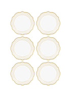 Jaswely Pasta Tabağı 6 Parça Krem 21 Cm