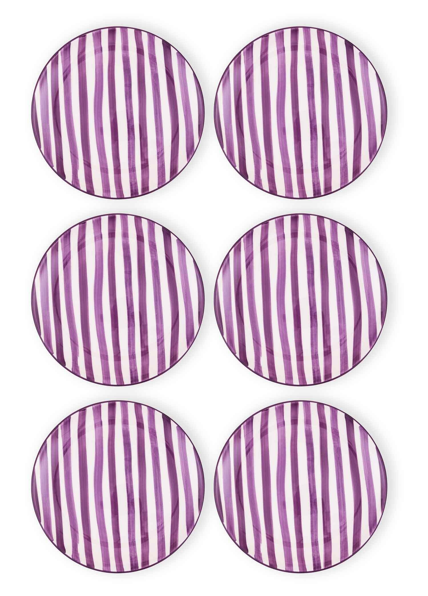 Joy Servis Tabağı 6Lı Set Mor 26 Cm