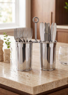 Krom Çift Bölmeli Kulplu Galvaniz Sunumluk 25 Cm