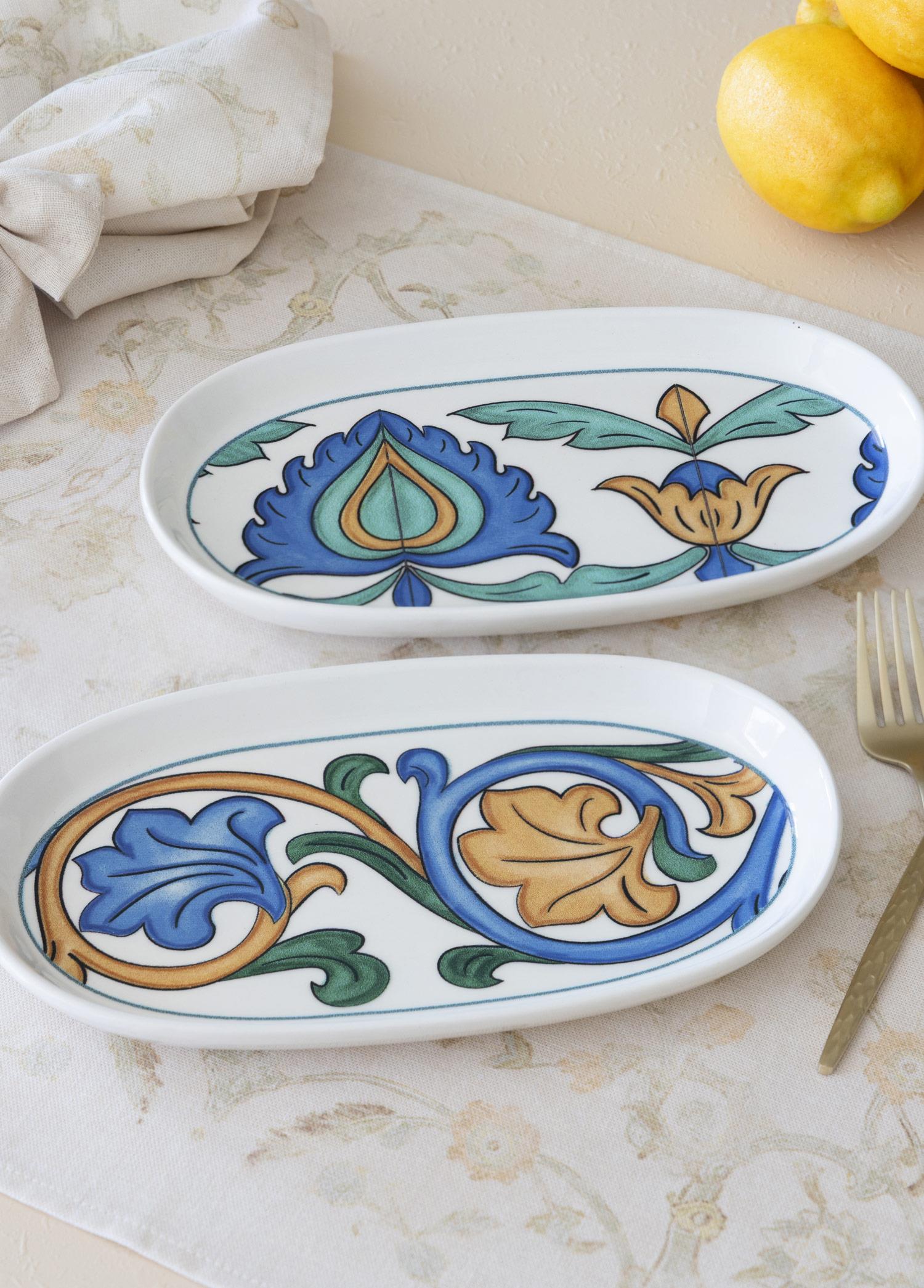 Limoncello Oval Servis Tabağı 2Li Set Gri 23 Cm