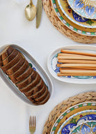 Limoncello Oval Servis Tabağı 2Li Set Gri 23 Cm