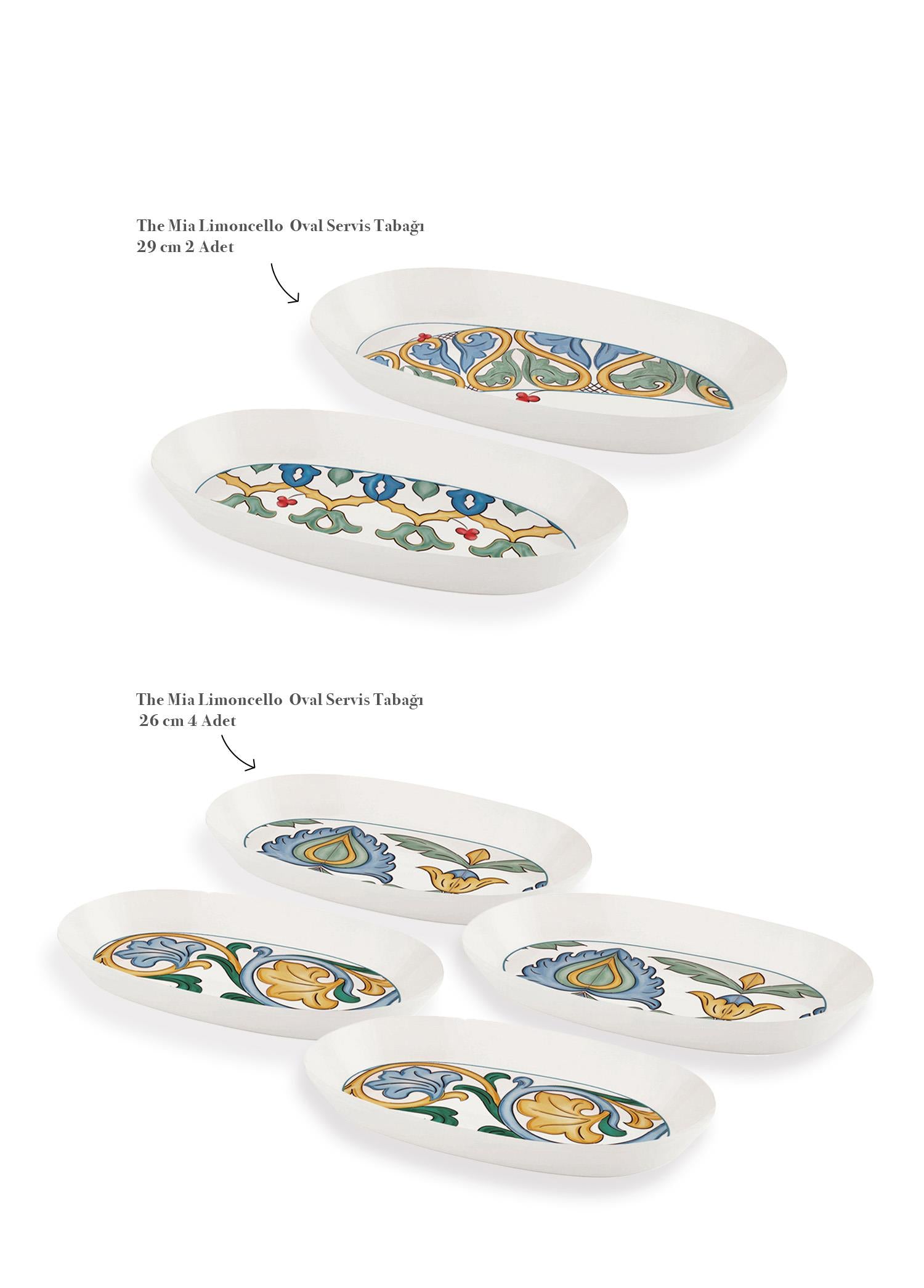 Limoncello Oval Servis Takımı 6 Parça