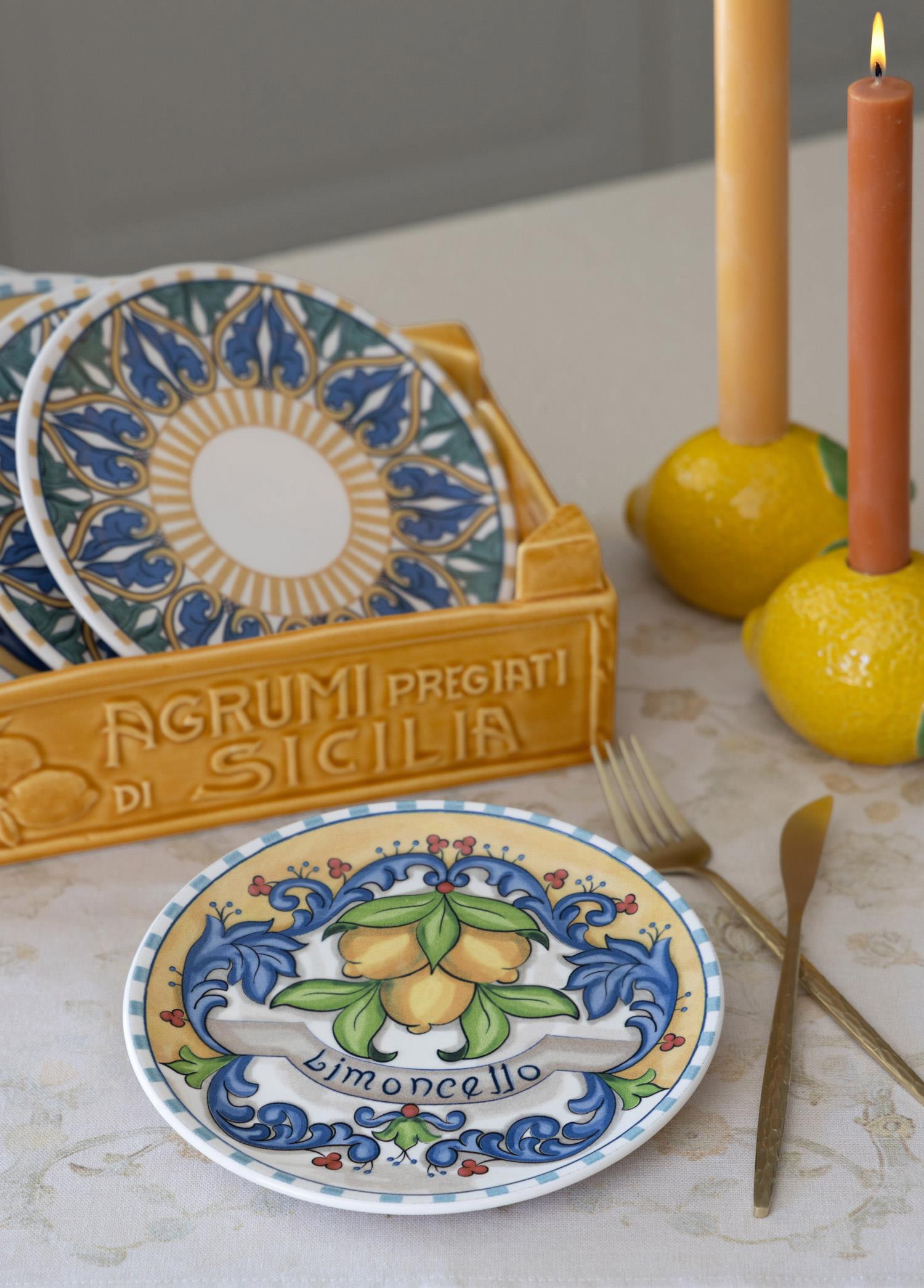Limoncello Pasta Tabağı 6Lı Set 19 Cm