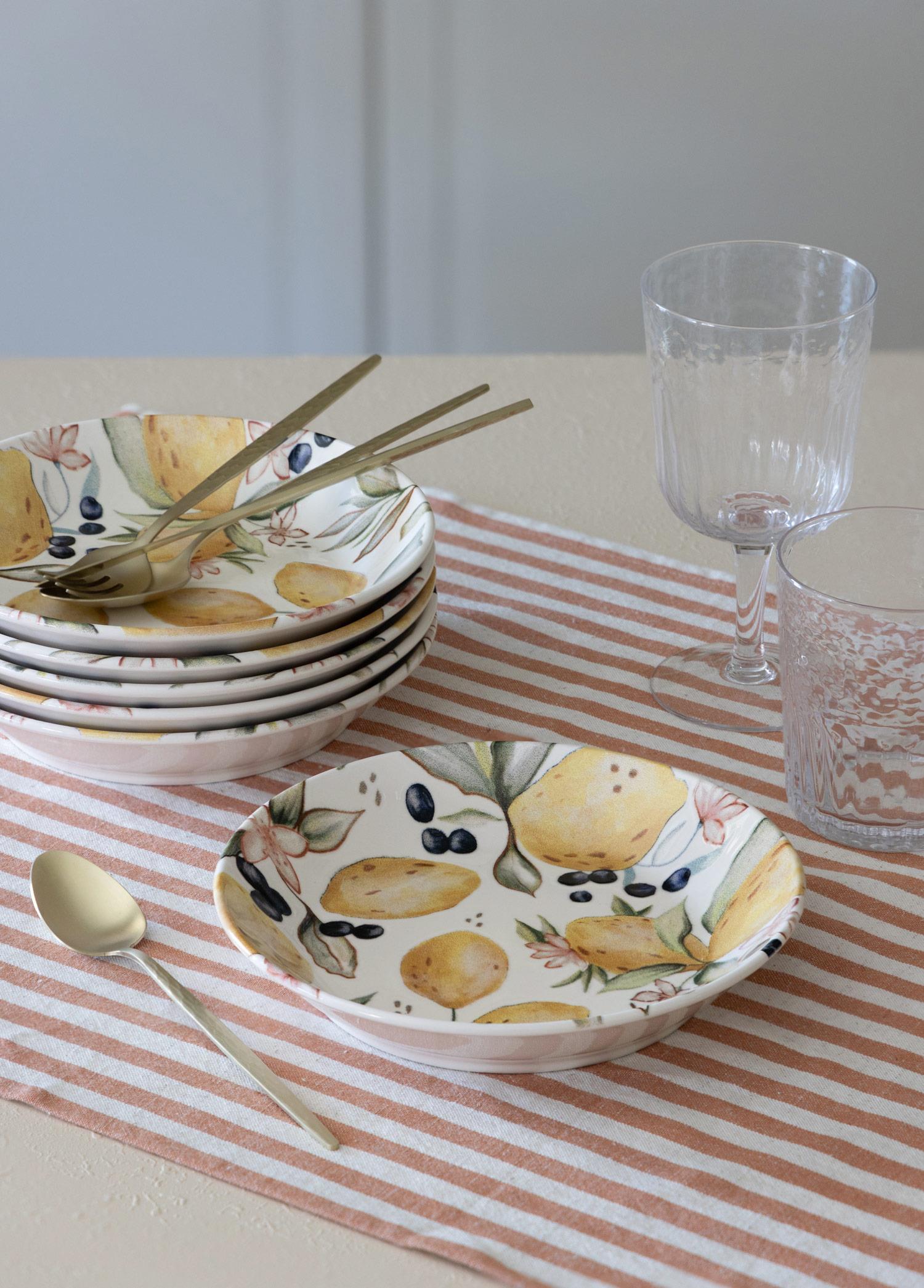 Limoncello Yemek Tabağı 6Lı Set 20 Cm