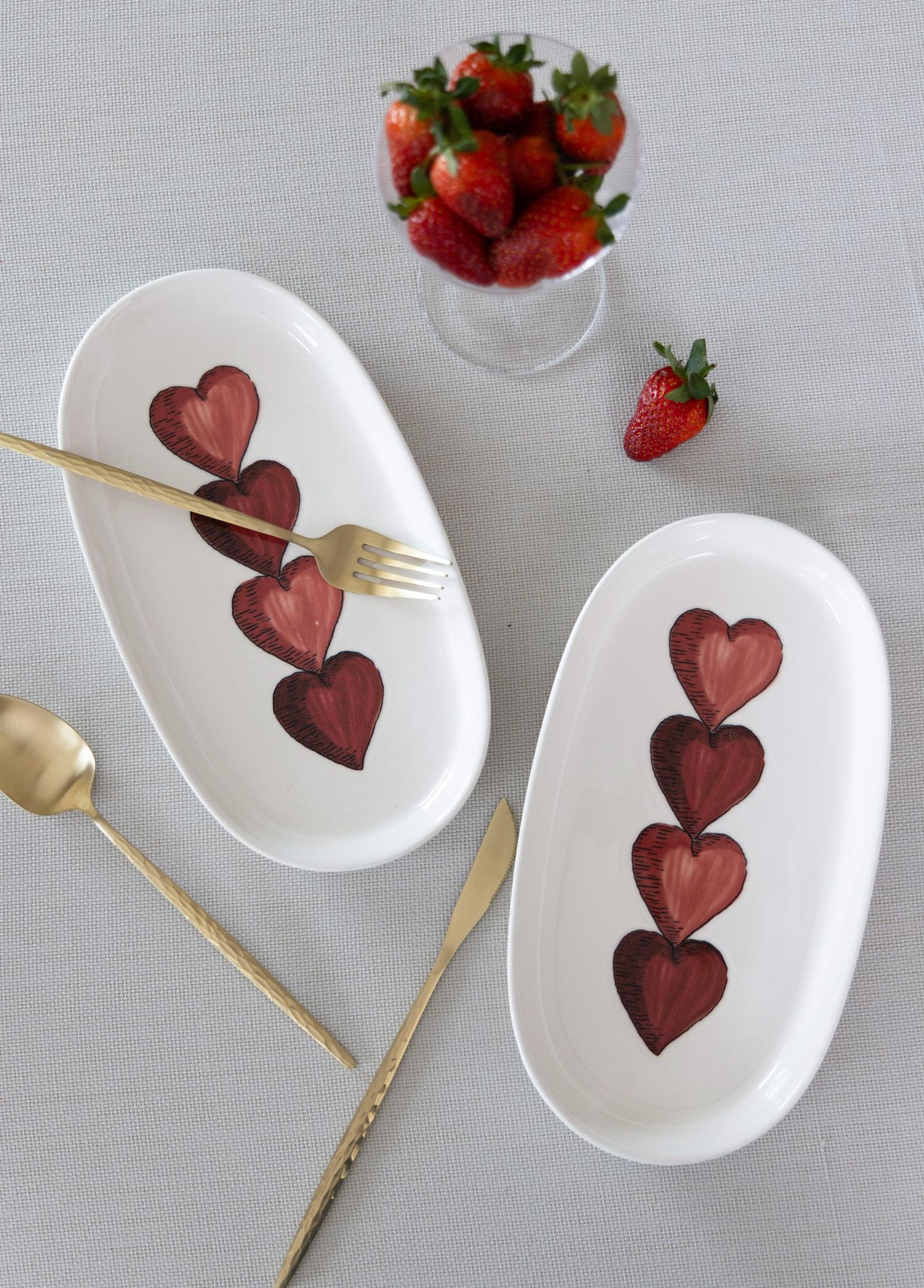 Luv Oval Servis Tabağı 2Li 23 Cm