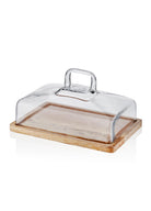 Madera Dikdörtgen Kek Saklama Fanusu 16X28X18 Cm