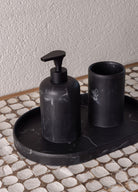 Marble Banyo Tepsisi Siyah 30X20X3 Cm