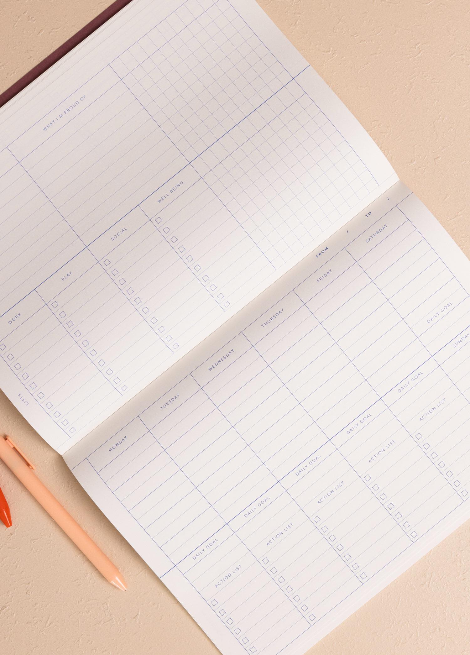 Masa Ajandası Kırmızı Kareli