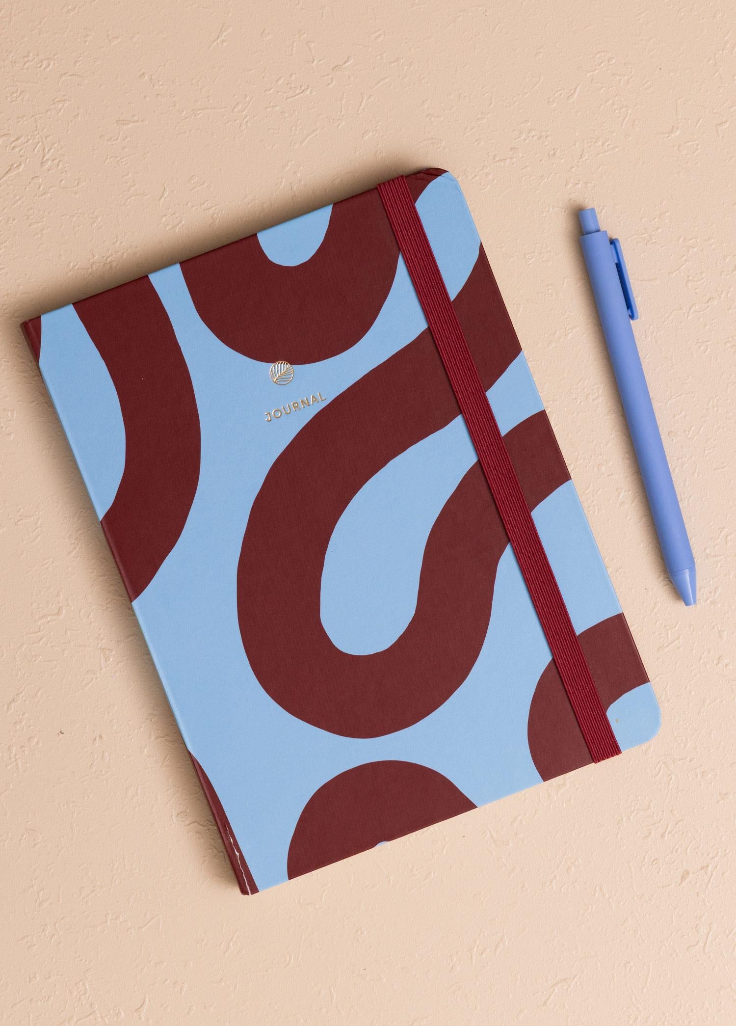 Mavi Bordo Desenli Defter 16 X 21 Cm