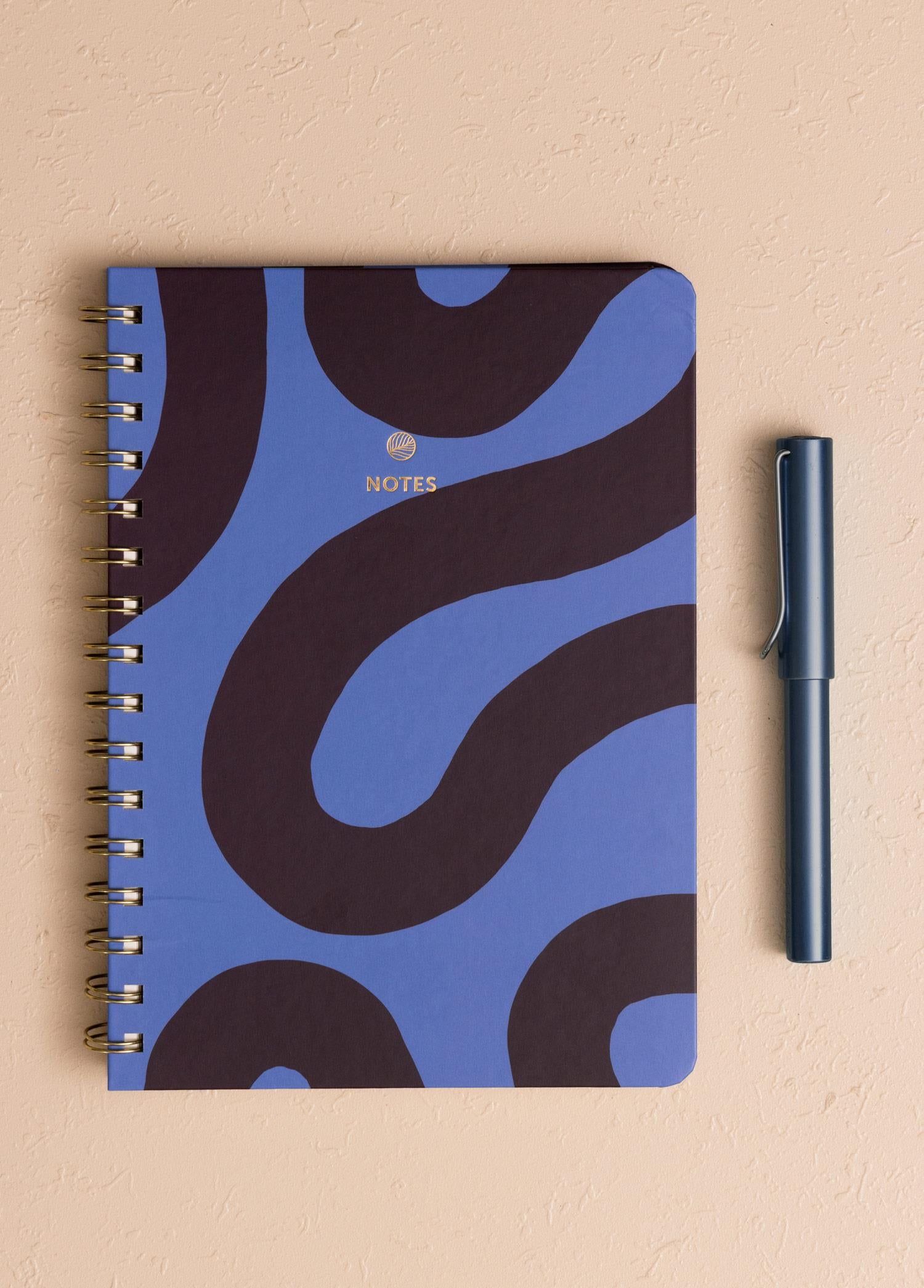Mavi Lacivert Desenli Defter 16 X 21 Cm