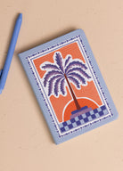 Mavi Palmiye Desenli Defter 12 X 17 Cm