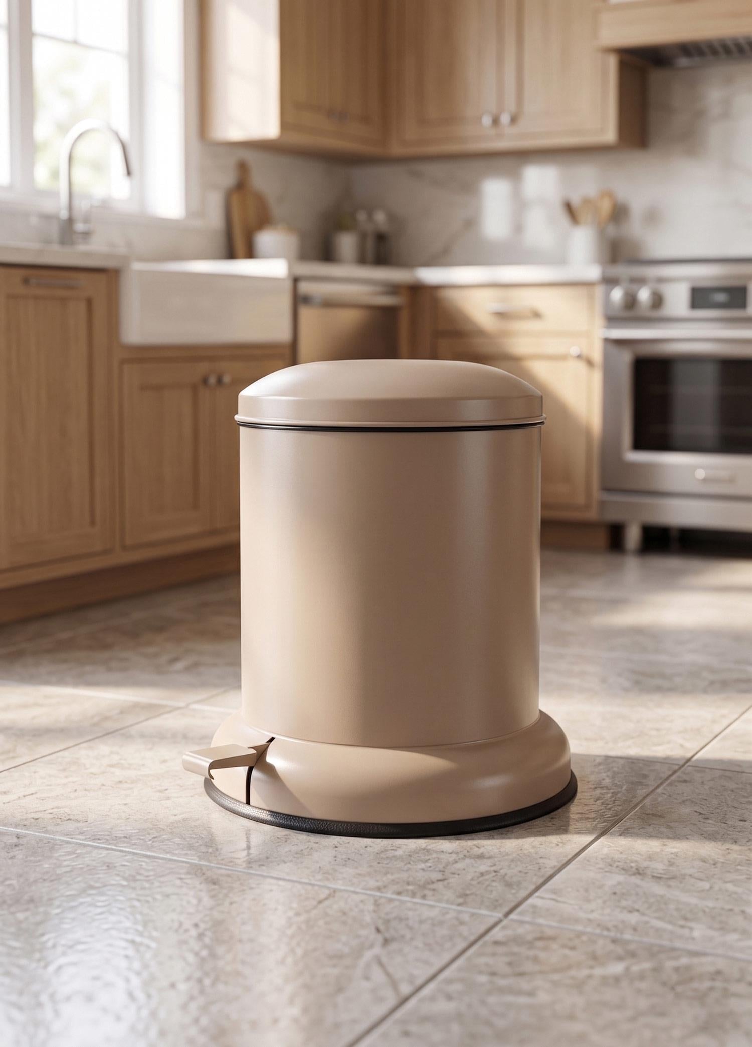 Metal Pedallı Çöp Kovası Mocha 20 Lt