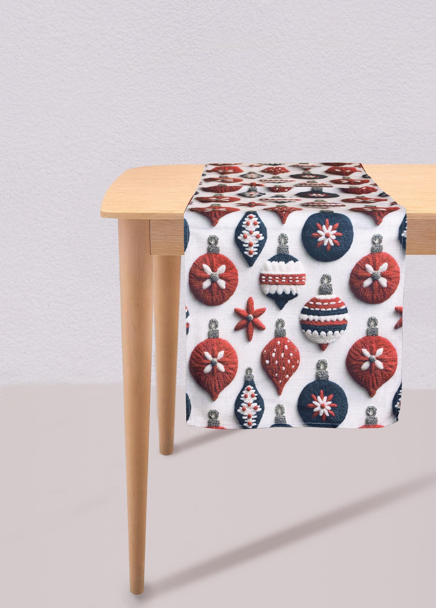 Modern Figür Desenli Runner 45X140 Cm Beyaz