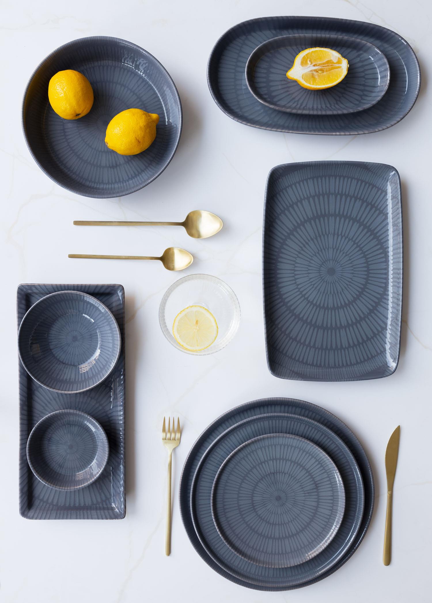 Noon Çerezlik 4Lü Set Gri 10 Cm