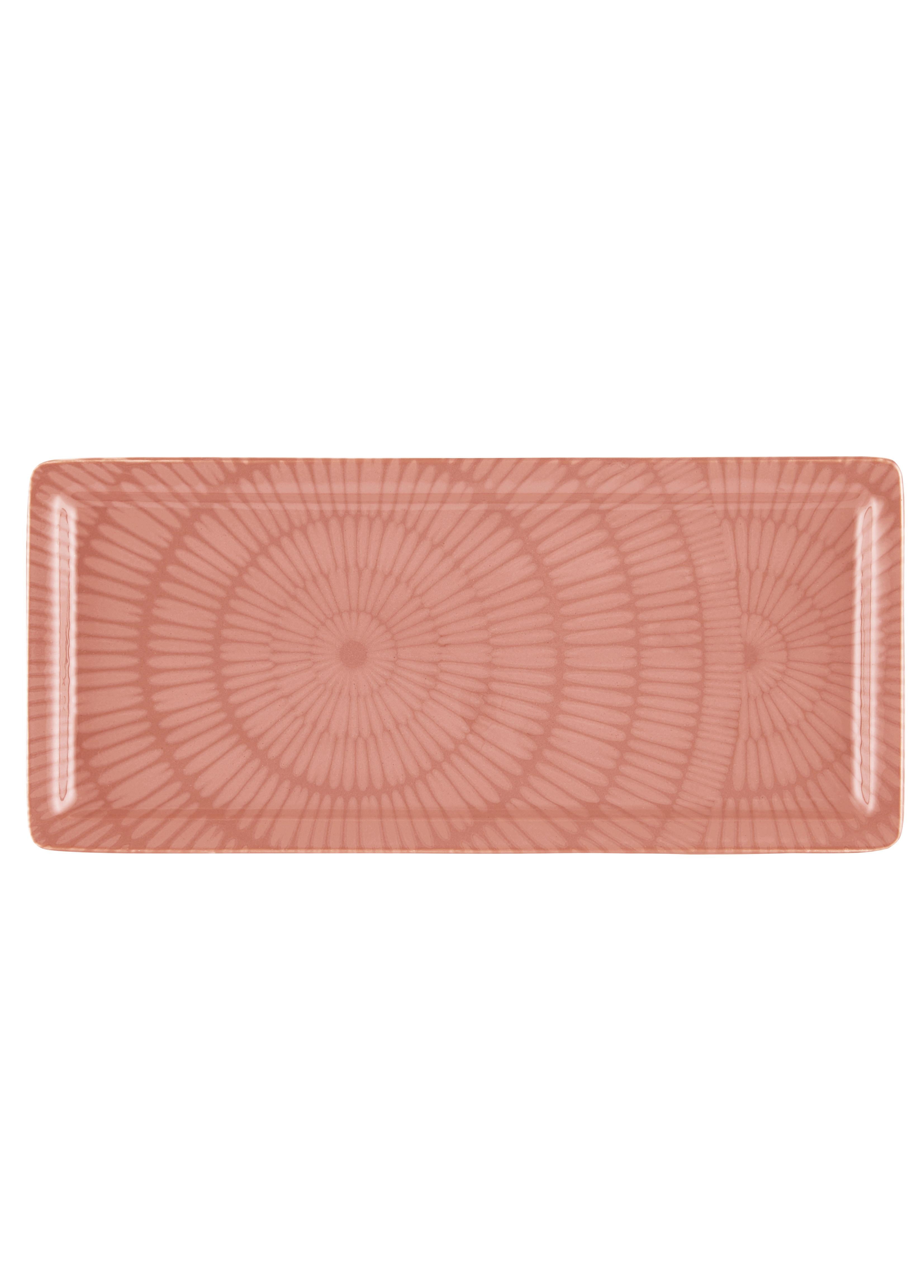 Noon Dikdörtgen Servis Tabağı Somon 35X16 Cm