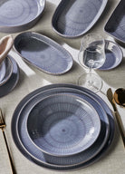 Noon Oval Servis Tabağı 2Li Gri 26 Cm