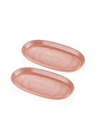 Noon Oval Servis Tabağı 2Li Somon 26 Cm