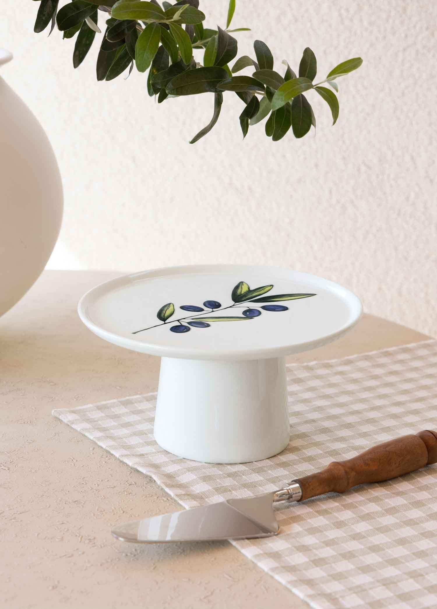 Olivos Ayaklı Servis Tabağı 10X19 Cm