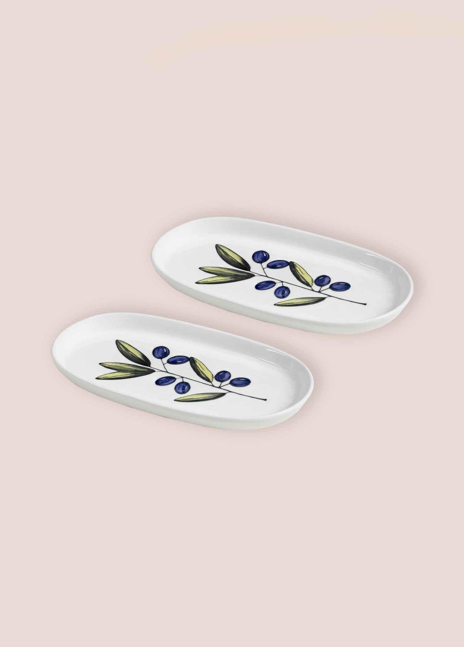Olivos Oval Servis Tabağı 2Li 23 Cm