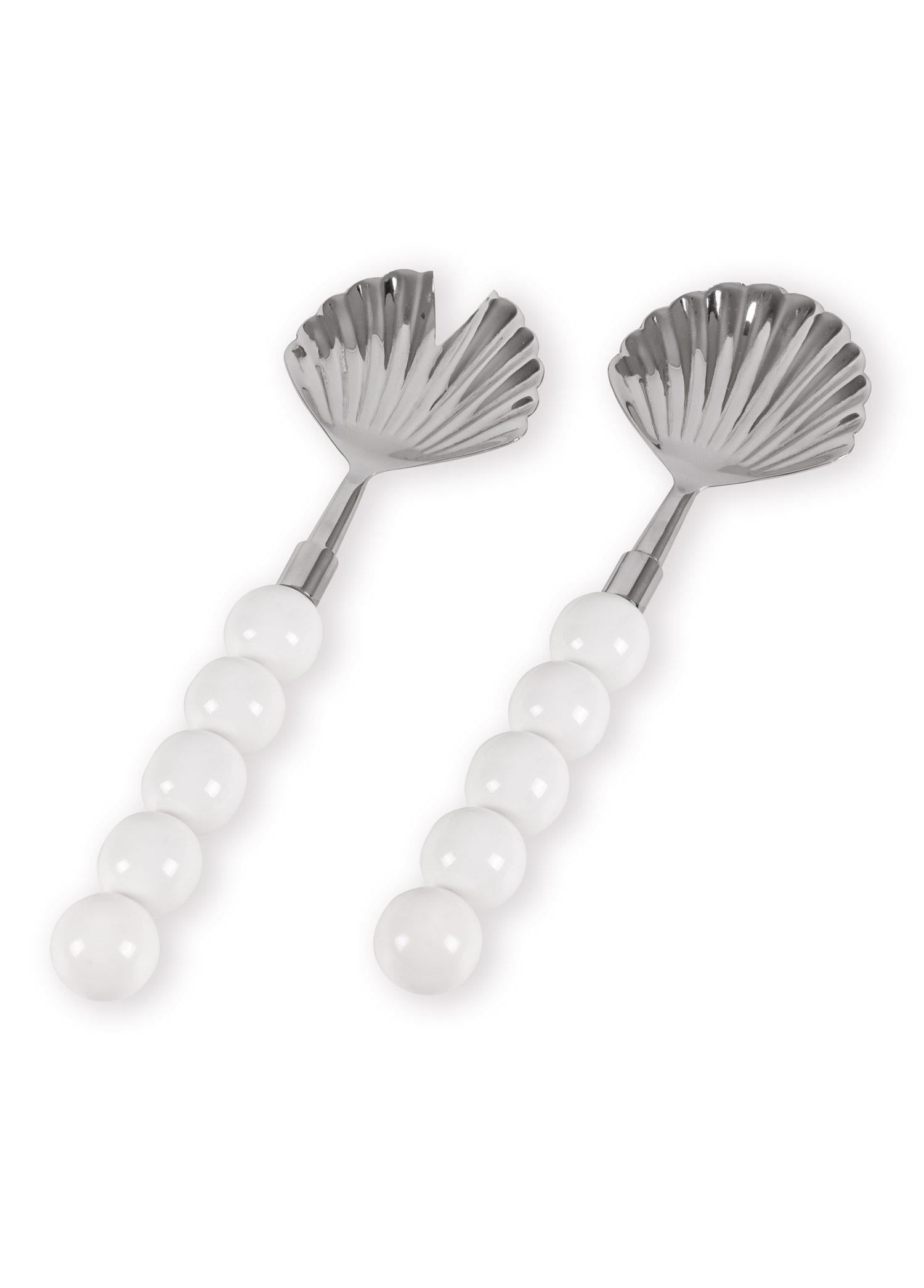 Ostrica Salata Servis Takımı Gümüş 2 Parça
