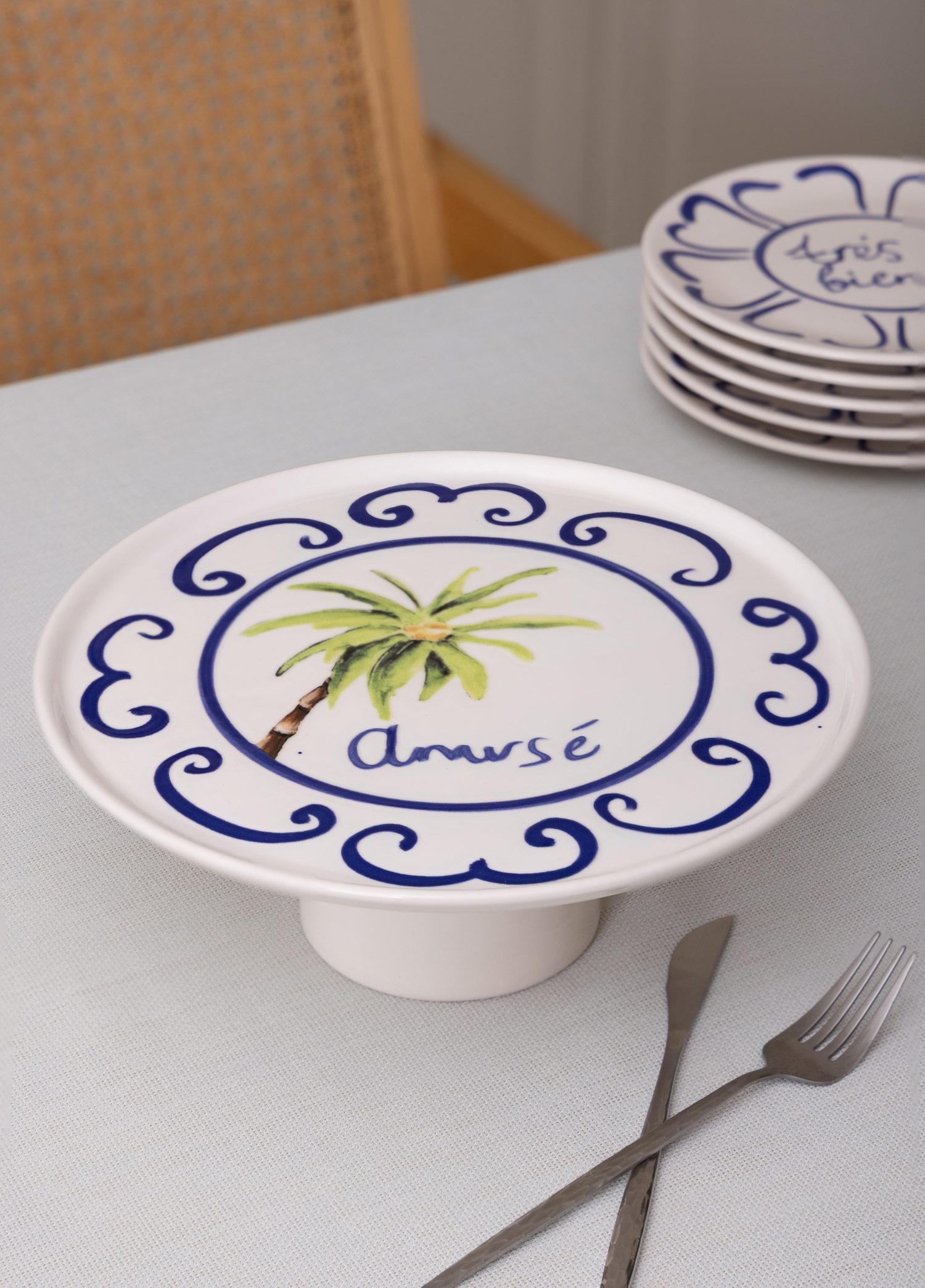 Palma Ayaklı Servis Tabağı 10X26 Cm