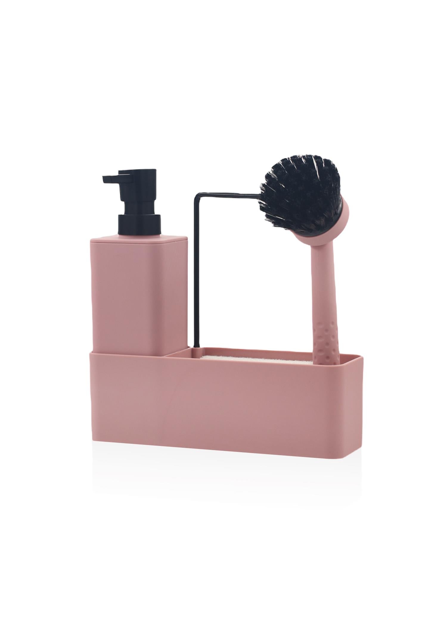 Plain Sıvı Sabunluk Seti Pembe