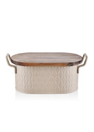 Prizma Ekmek Saklama Kabı Karamel 40X22X18 Cm