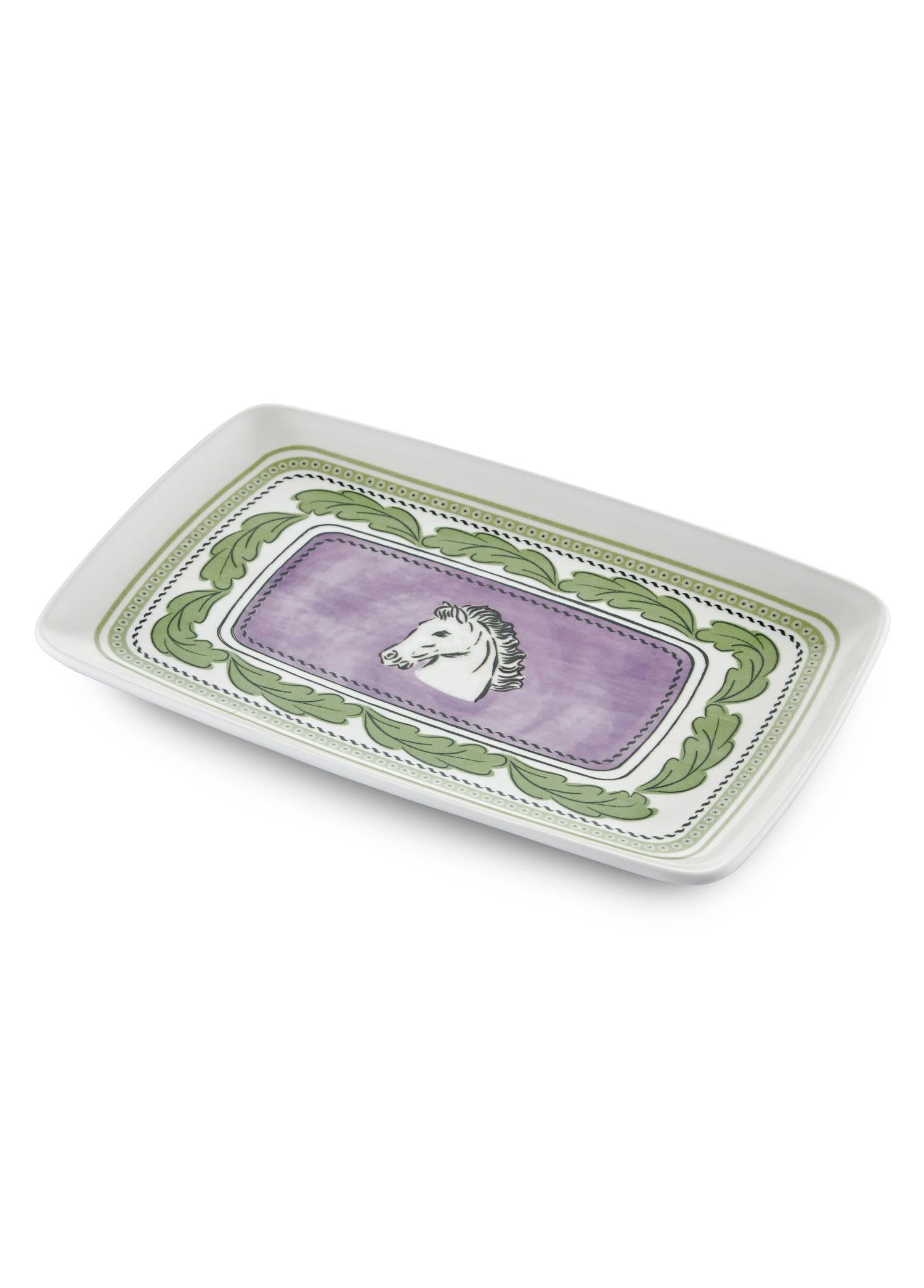 Provence Lavanta Dikdörtgen Servis Tabağı 31X20 Cm