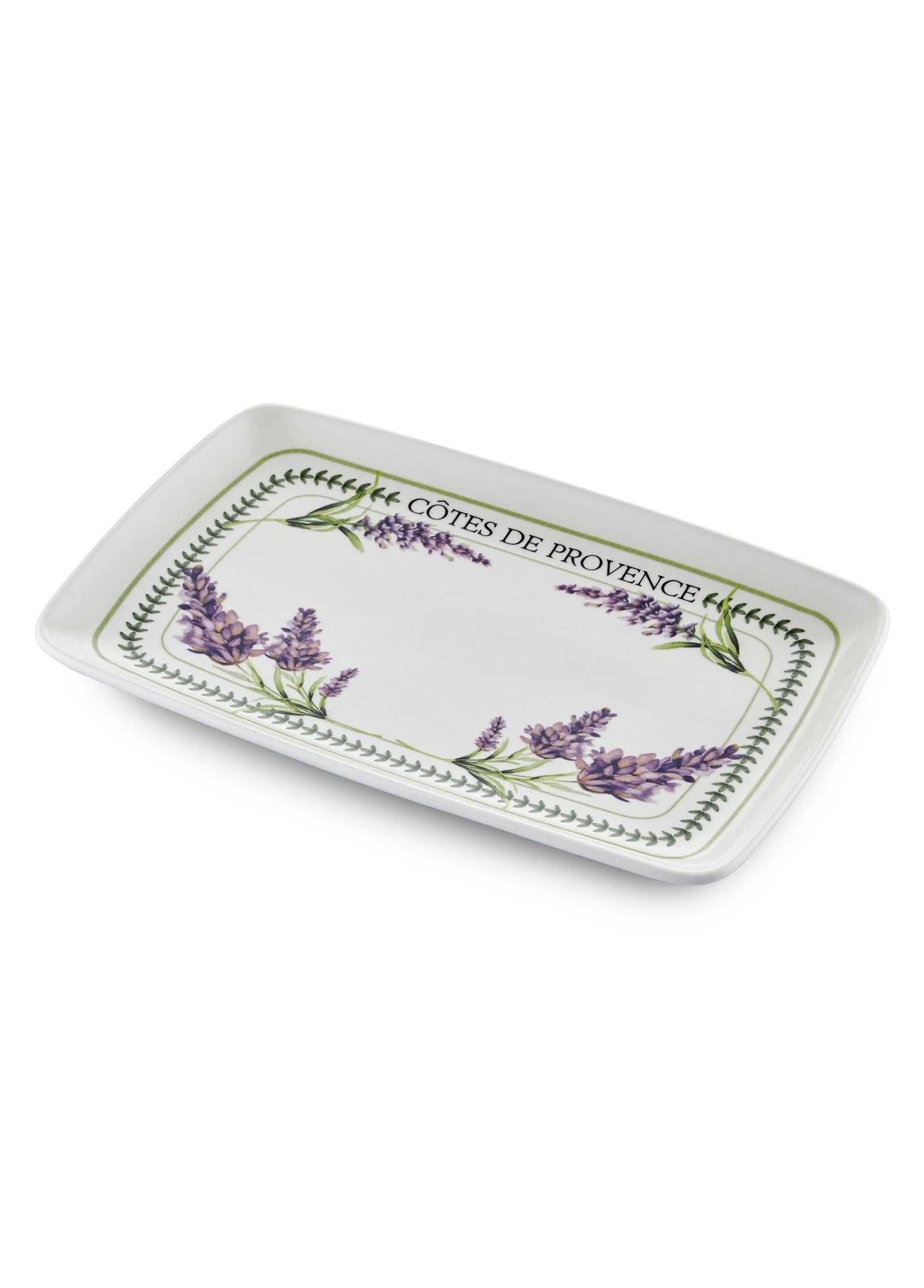 Provence Lavanta Dikdörtgen Servis Tabağı 31X20 Cm