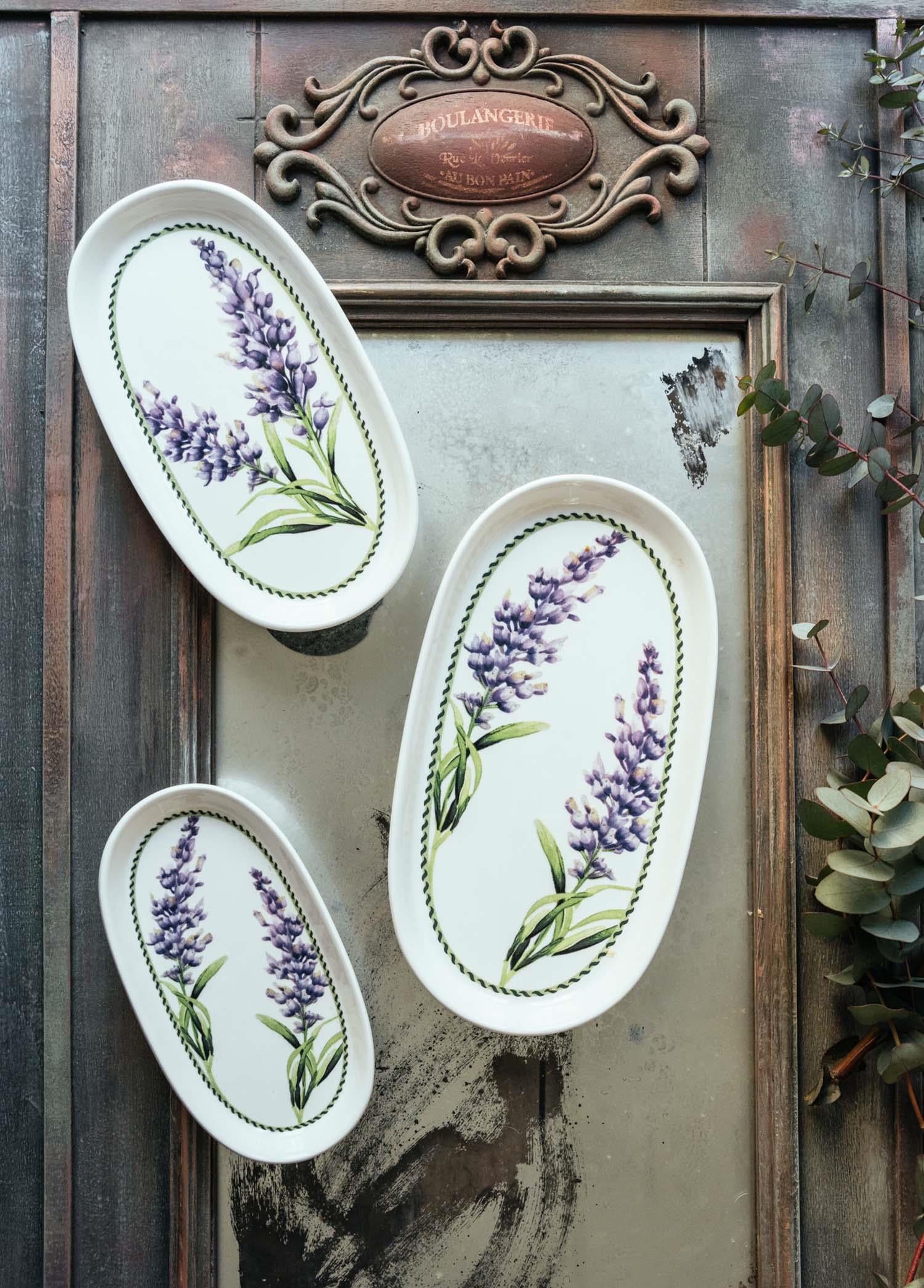 Provence Lavanta Oval Servis Tabağı 2Li 29 Cm