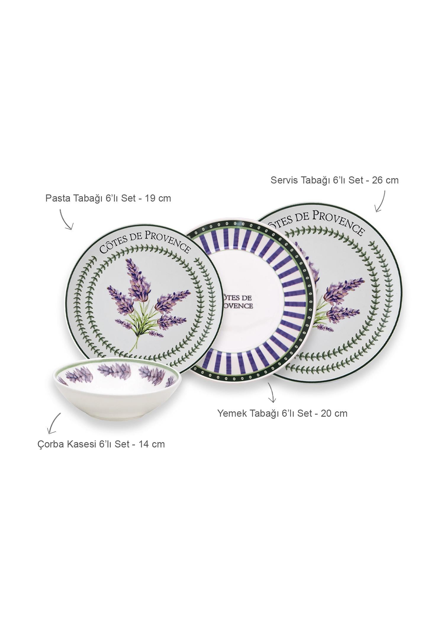 Provence 6 Kişilik Yemek Takımı 24 Parça Set 2
