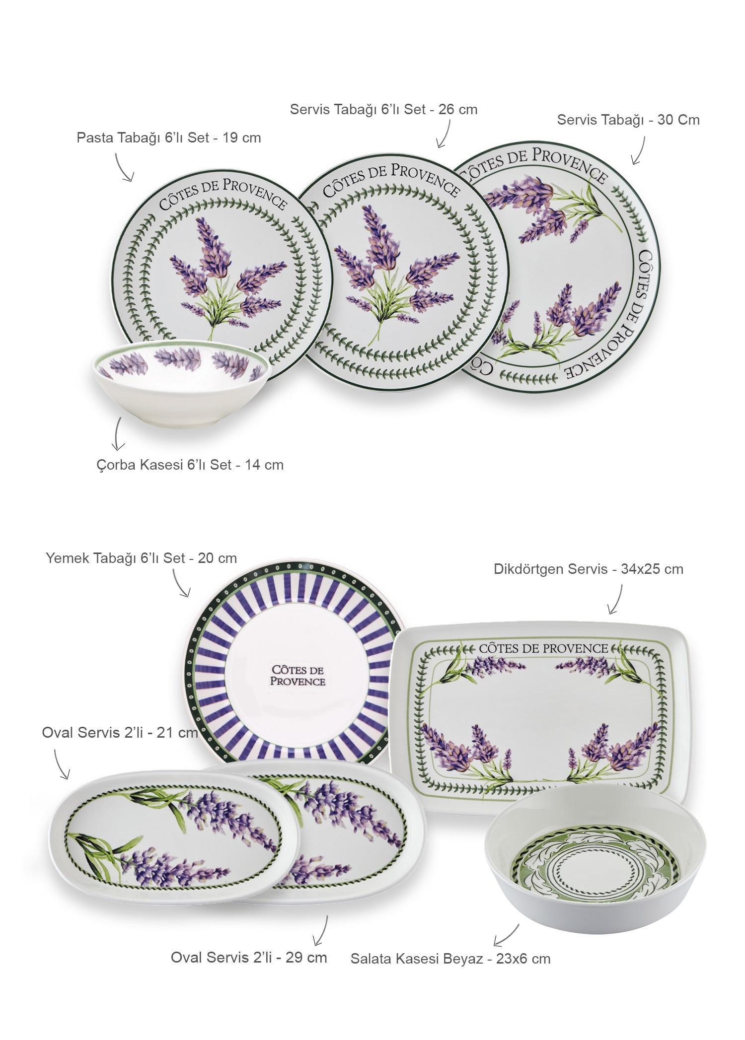 Provence Yemek Takımı 6 Kişilik 31 Parça Set 2