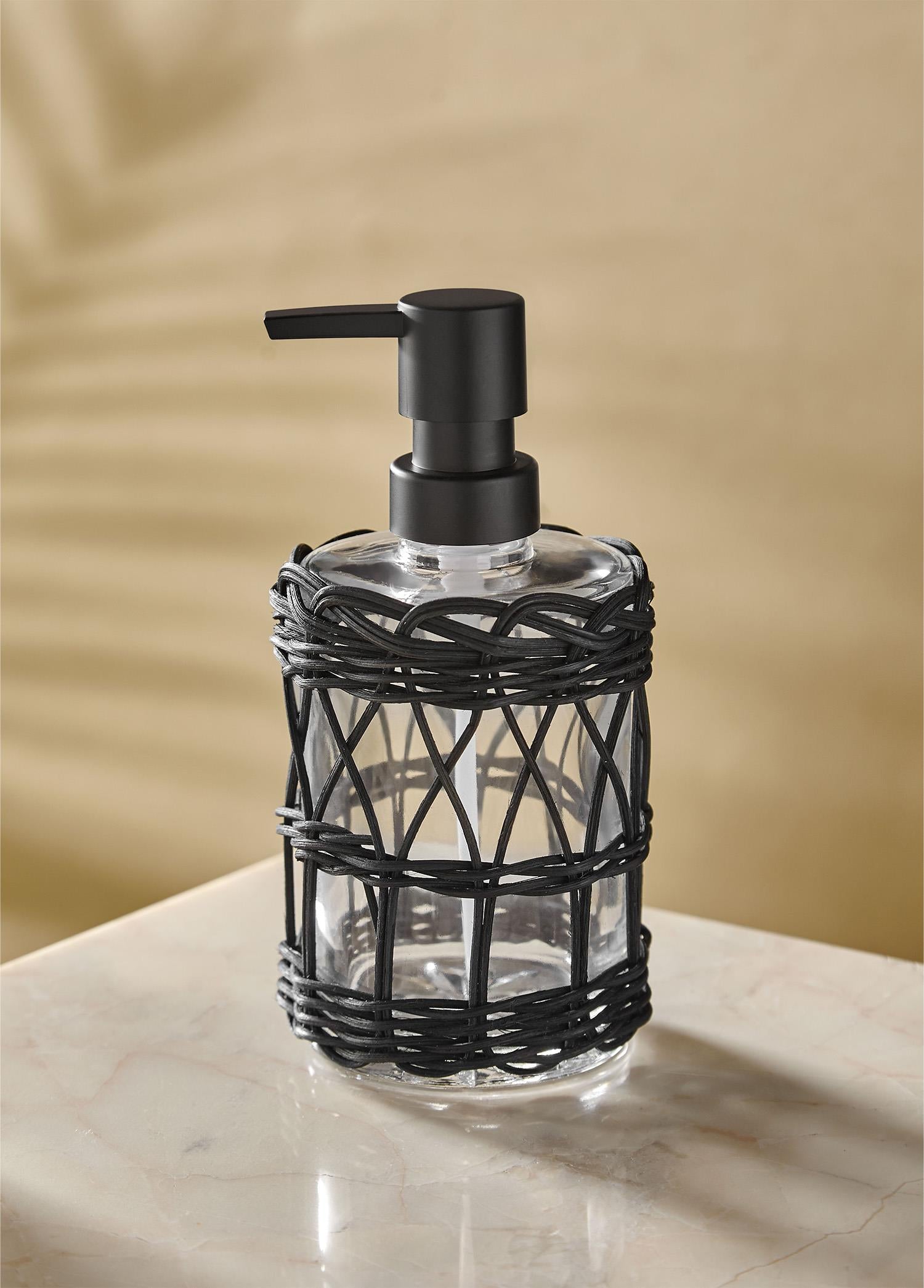 Rattan Sıvı Sabunluk Siyah 330 Ml