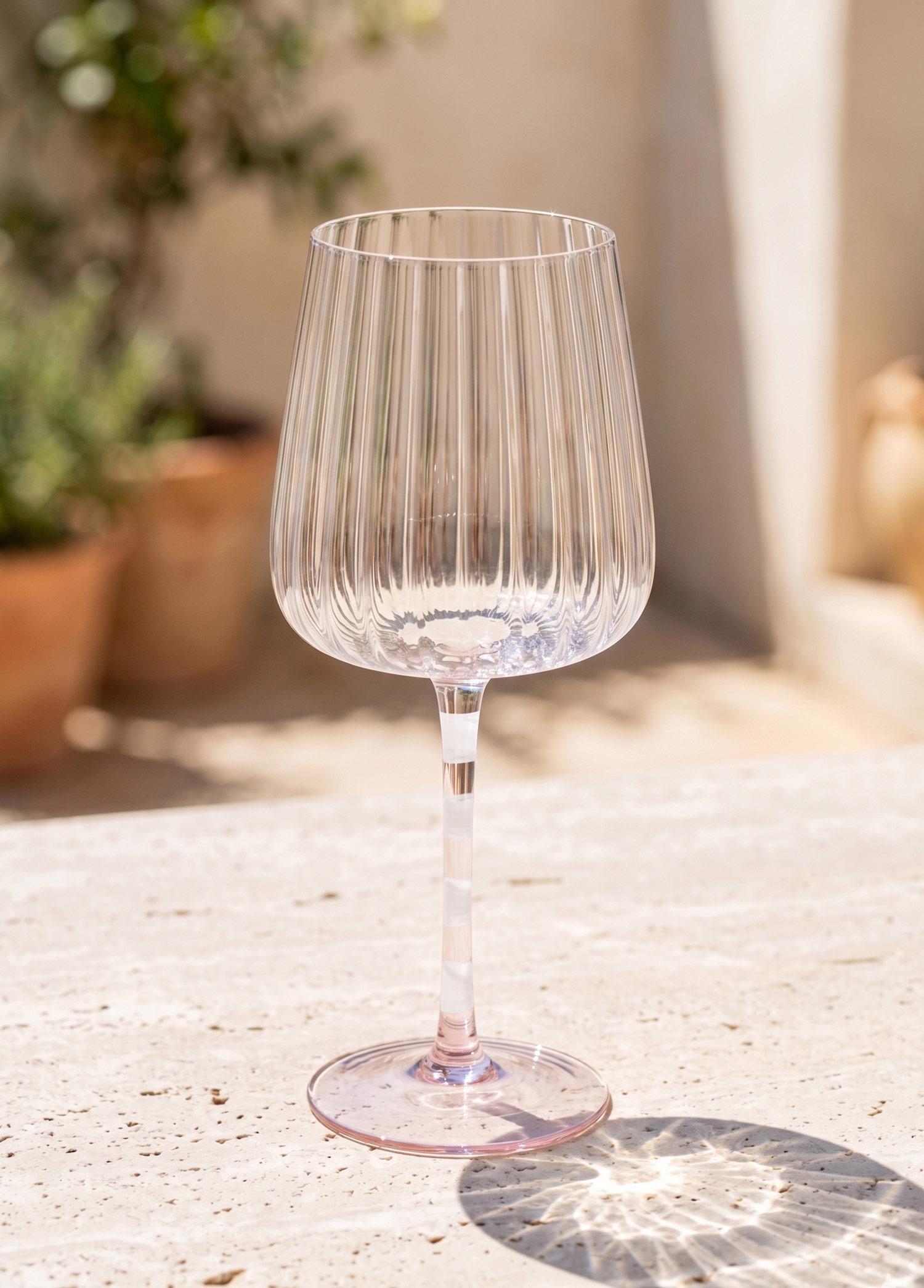 Şarap Kadehi Pembe Beyaz 500 Ml