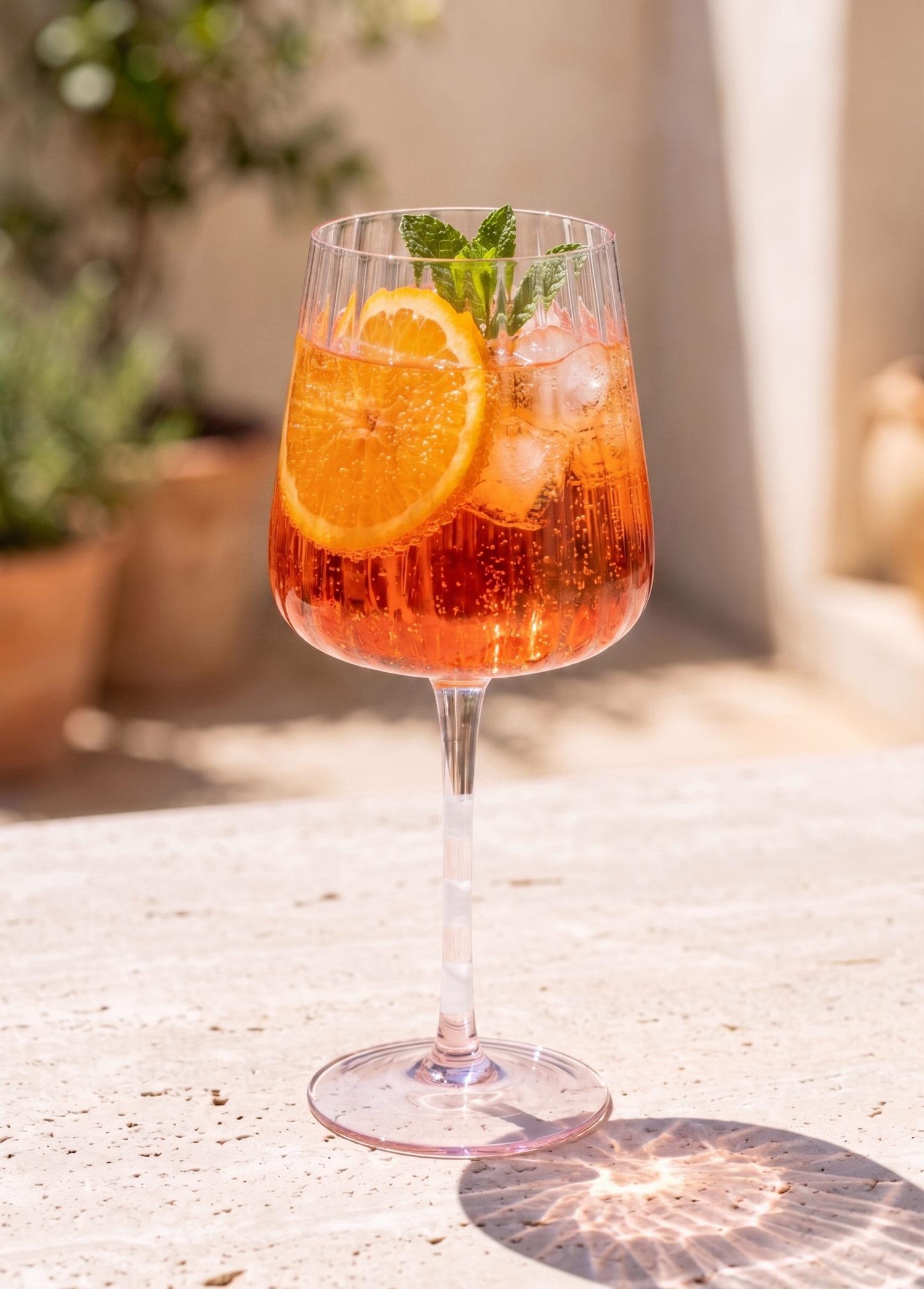 Şarap Kadehi Pembe Beyaz 500 Ml